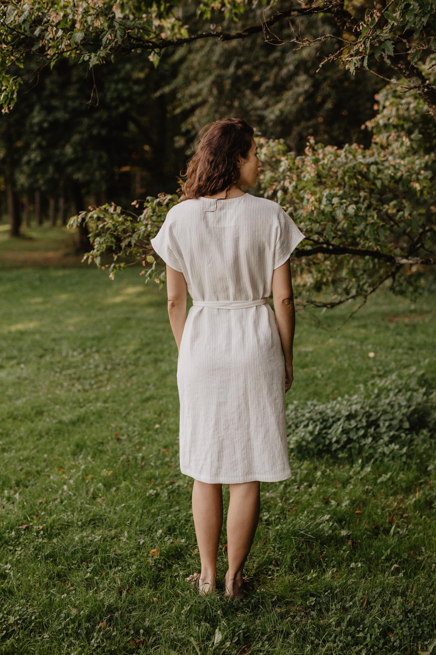 Linen Wrap Dress | AmourLinen | Maternity Linen Dress