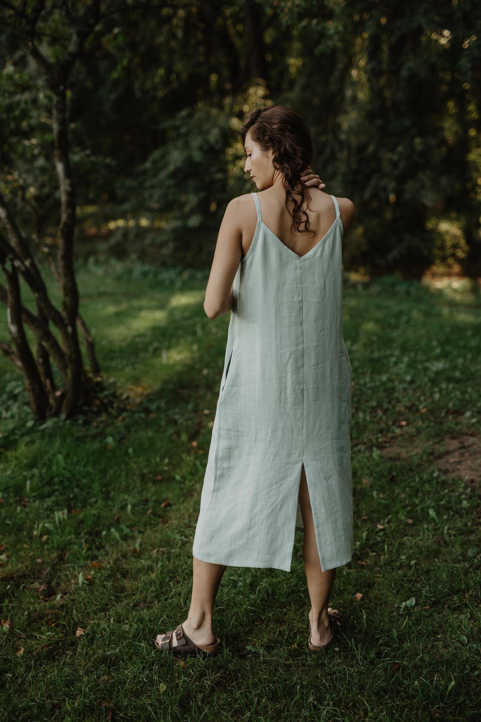 Linen Long Dress | AmourLinen | Linen Women Dresses