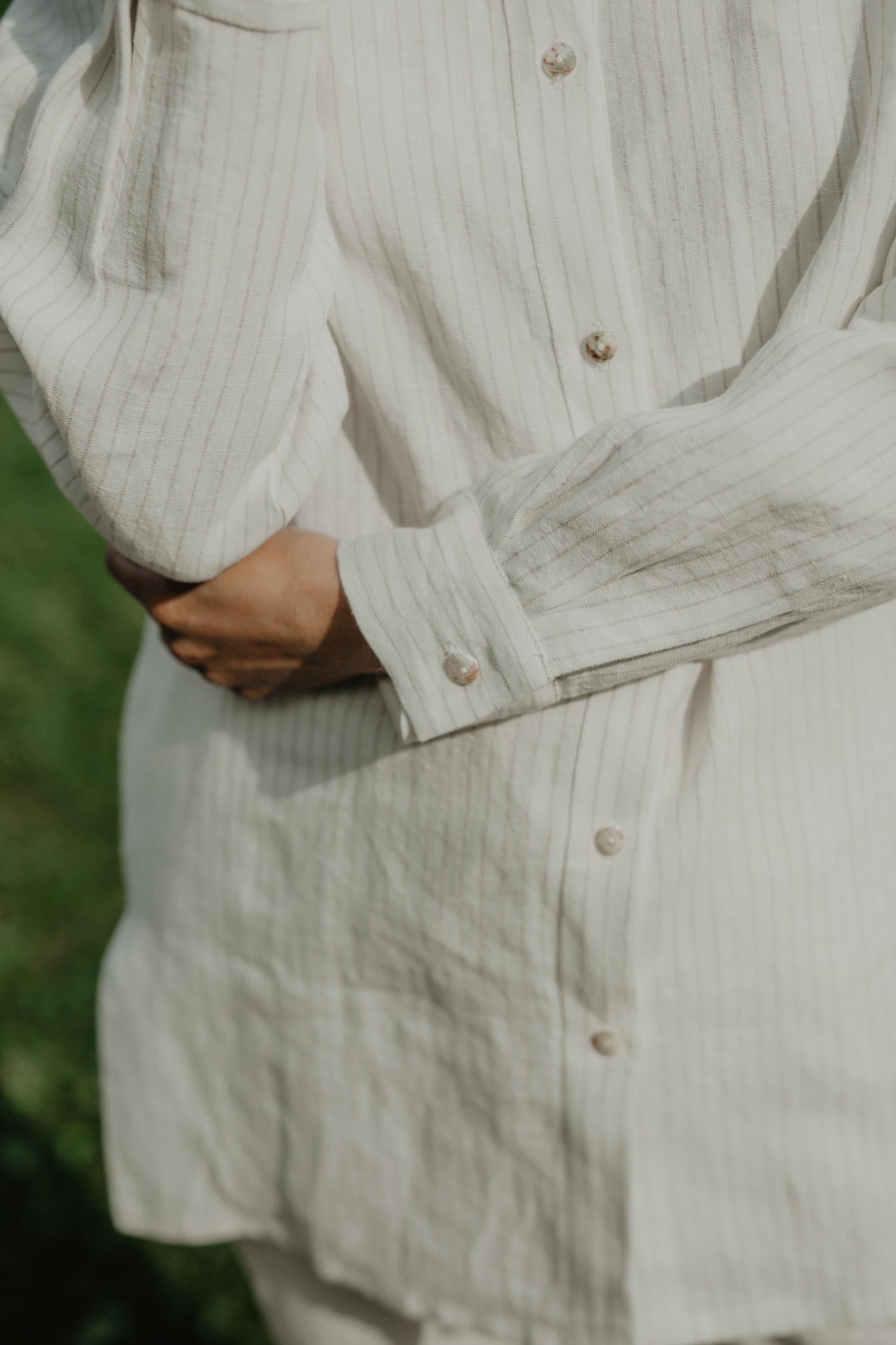 Linen Shirt Women | AmourLinen | Linen Oversized Shirt With Buttons