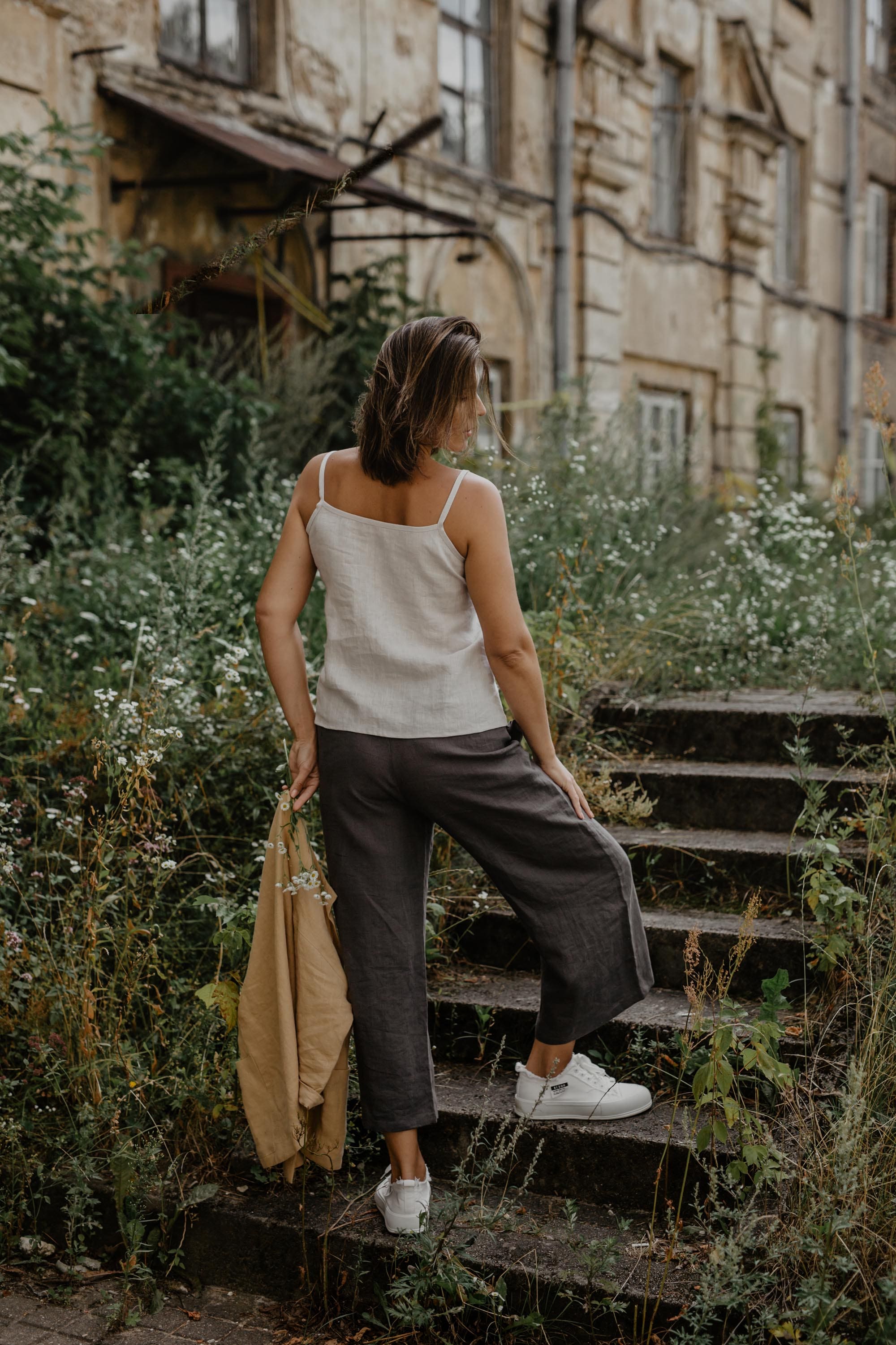 Linen pants Tokyo L Charcoal