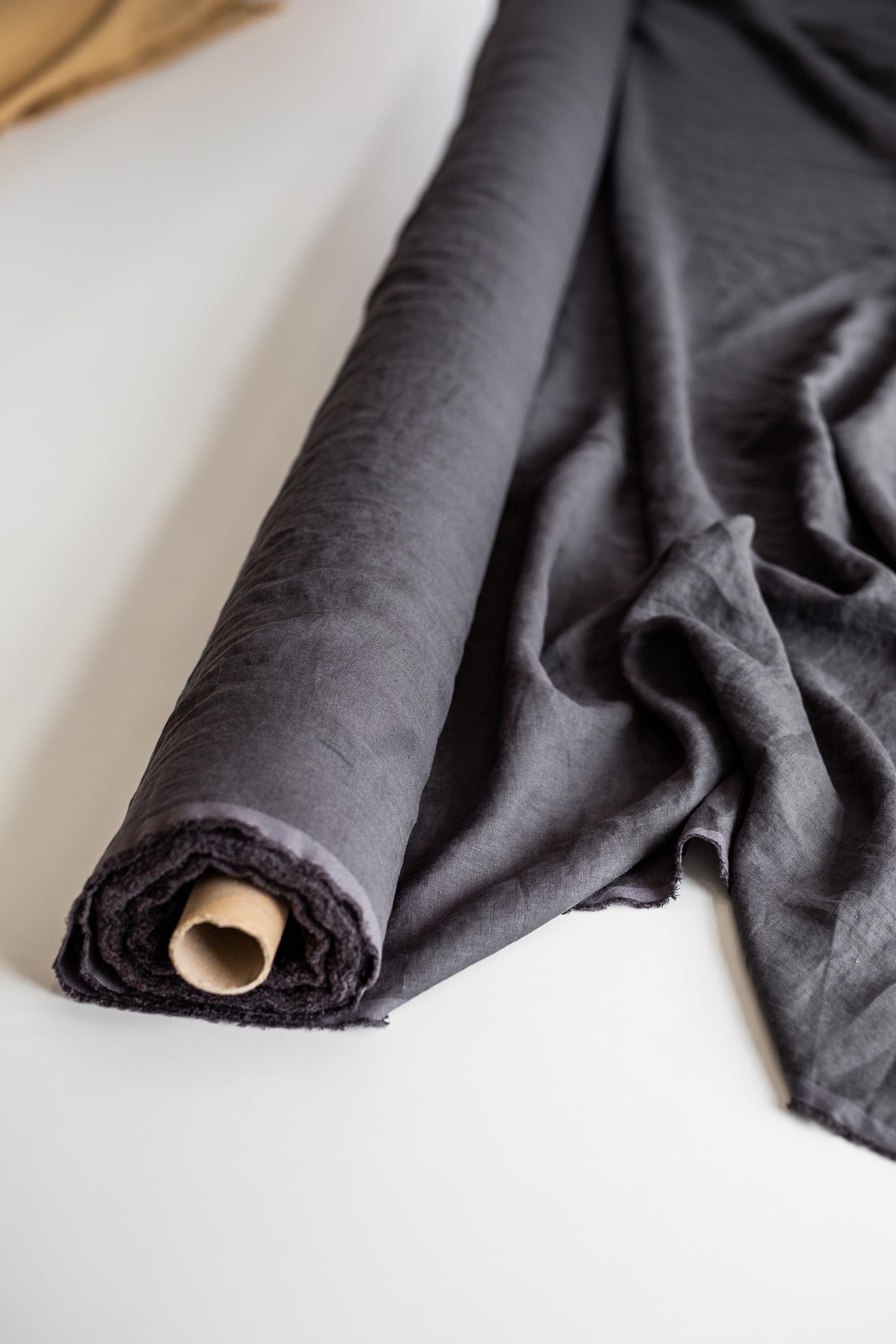 AmourLinen Charcoal 95" / 240 cm linen fabric Charcoal 95" / 240 cm linen fabric | AmourLinen | Linen fabric cut to length