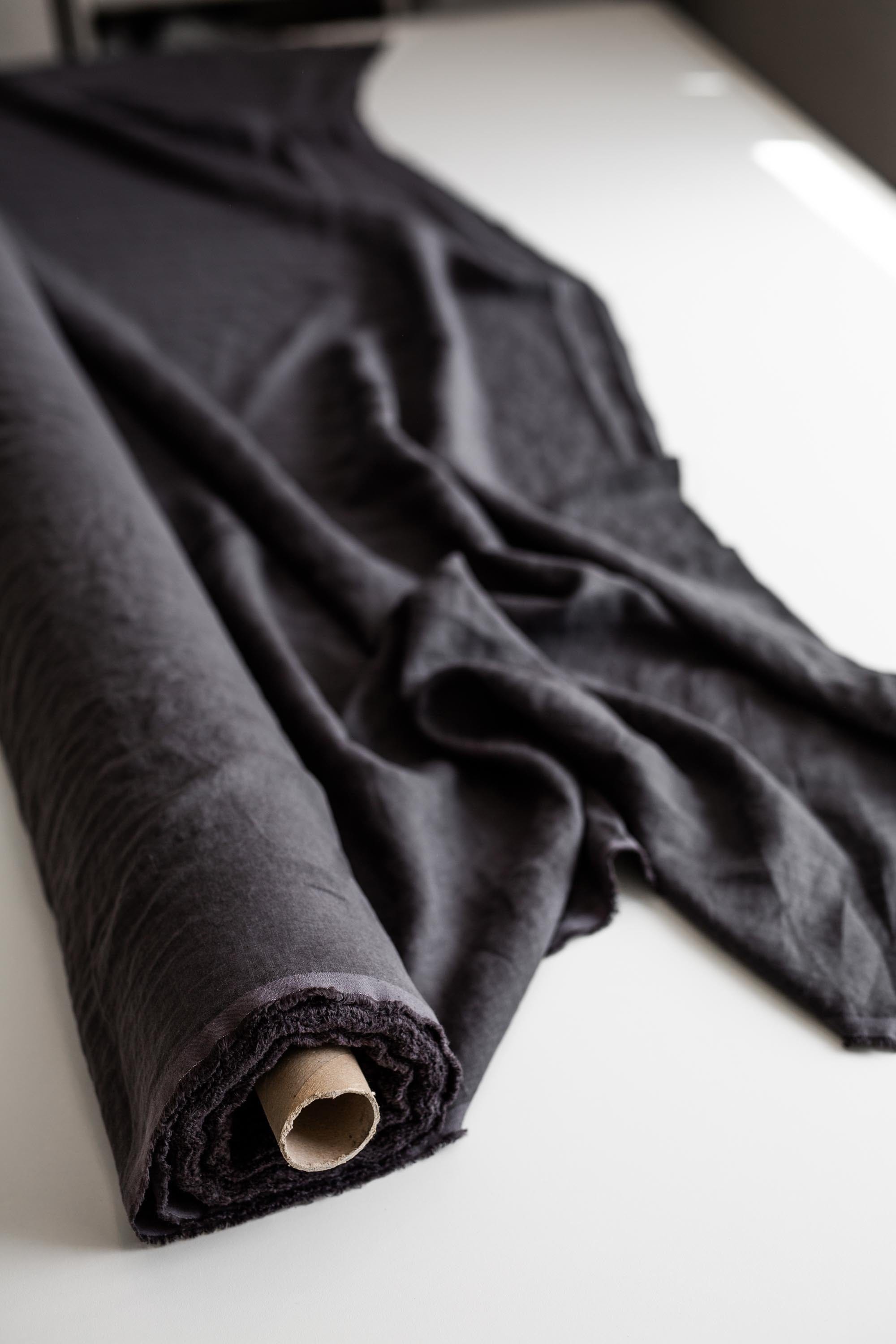 AmourLinen Charcoal 95" / 240 cm linen fabric Charcoal 95" / 240 cm linen fabric | AmourLinen | Linen fabric cut to length