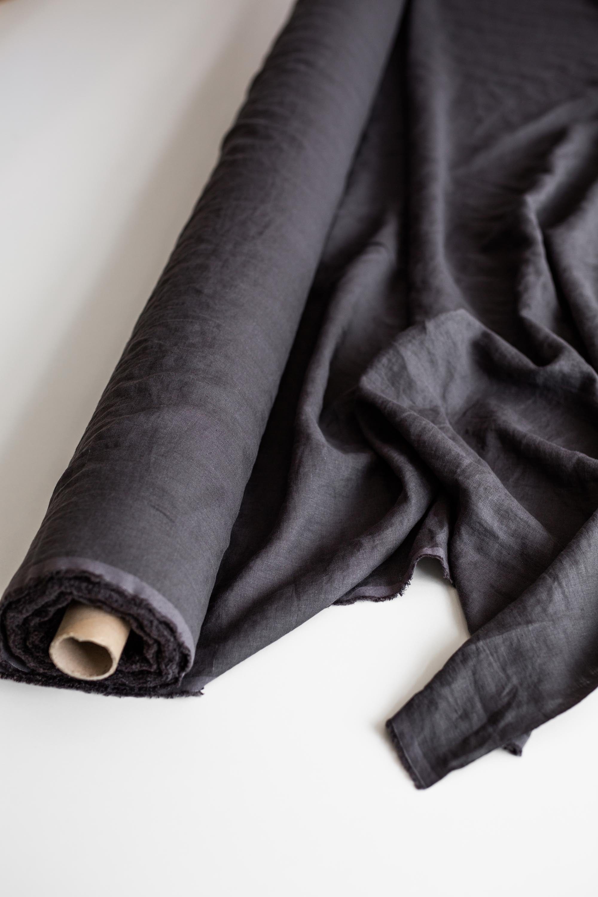 AmourLinen Charcoal 95" / 240 cm linen fabric Charcoal 95" / 240 cm linen fabric | AmourLinen | Linen fabric cut to length