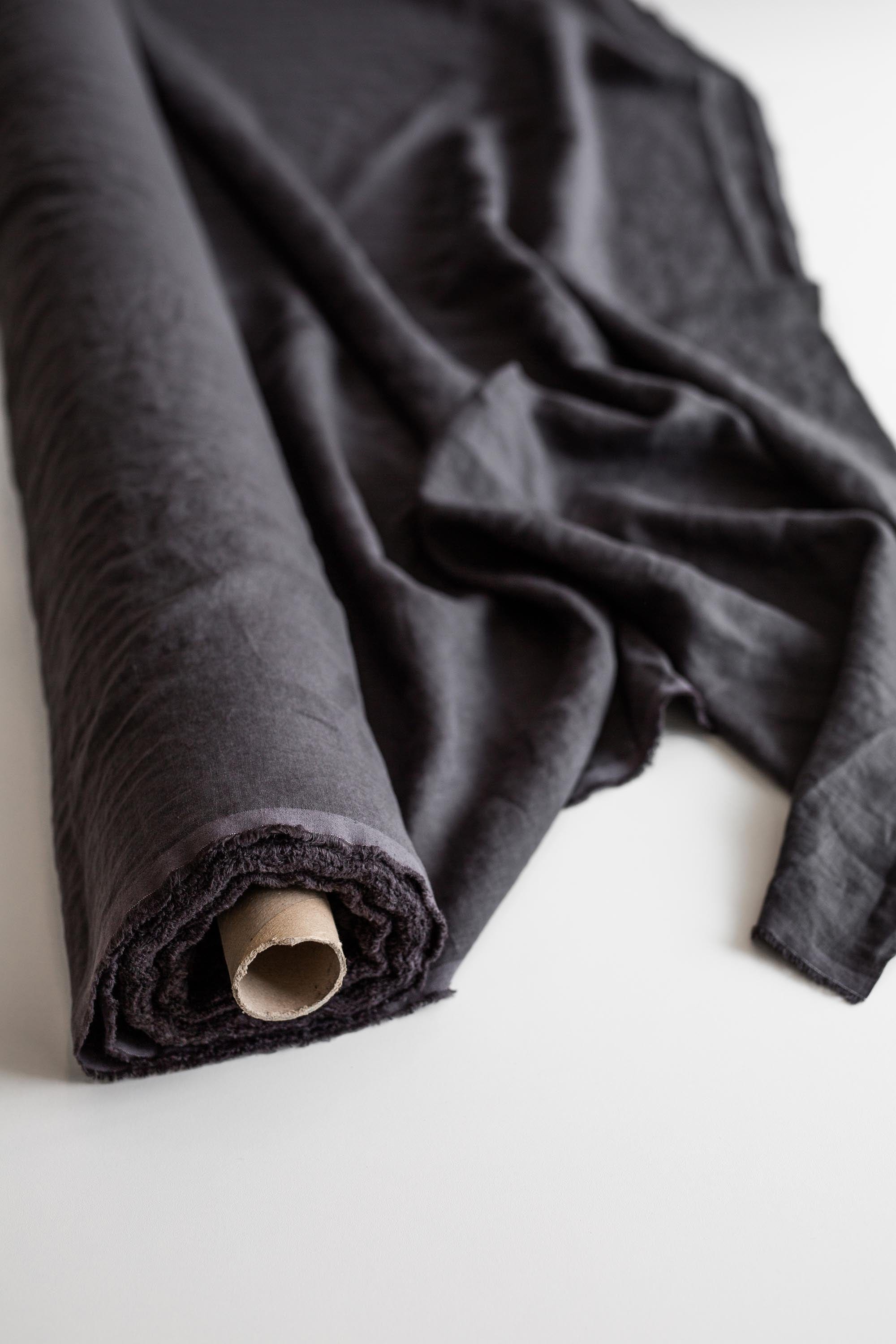 AmourLinen Charcoal 95" / 240 cm linen fabric Charcoal 95" / 240 cm linen fabric | AmourLinen | Linen fabric cut to length