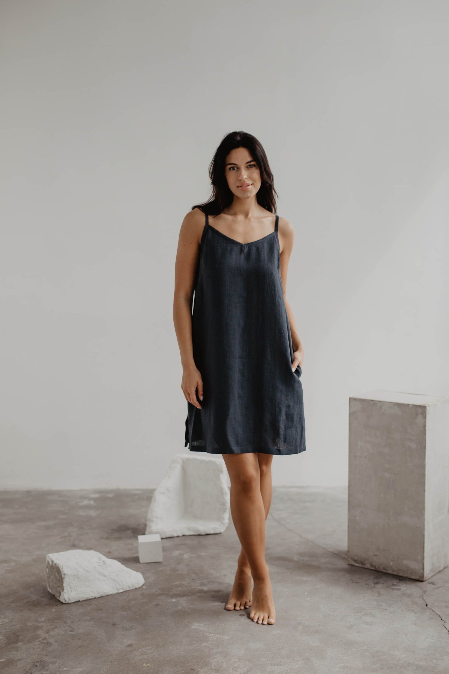 Linen slip dress ZOE AmourLinen Linen Clothing — free download