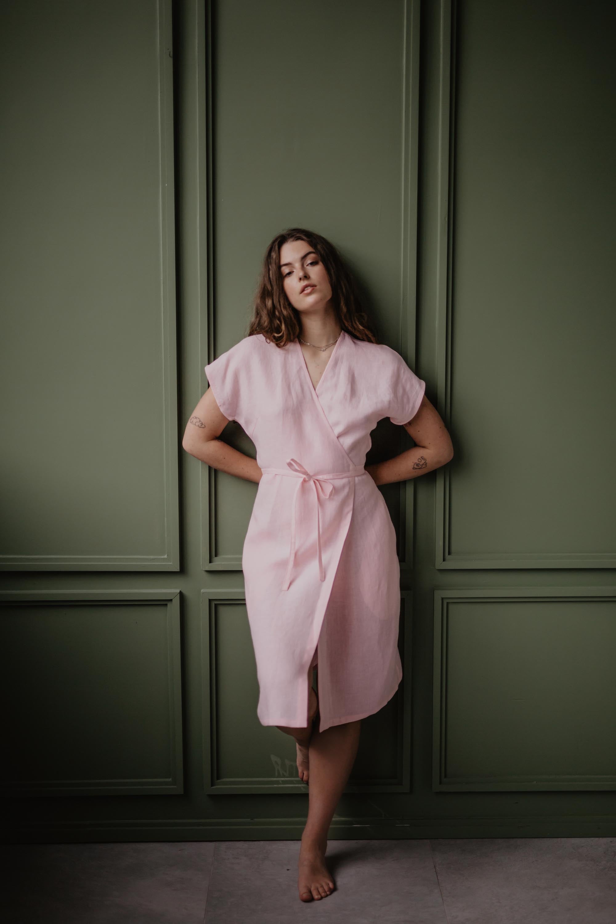 Linen dress OLIVIA in Cotton Candy size 1  | sale