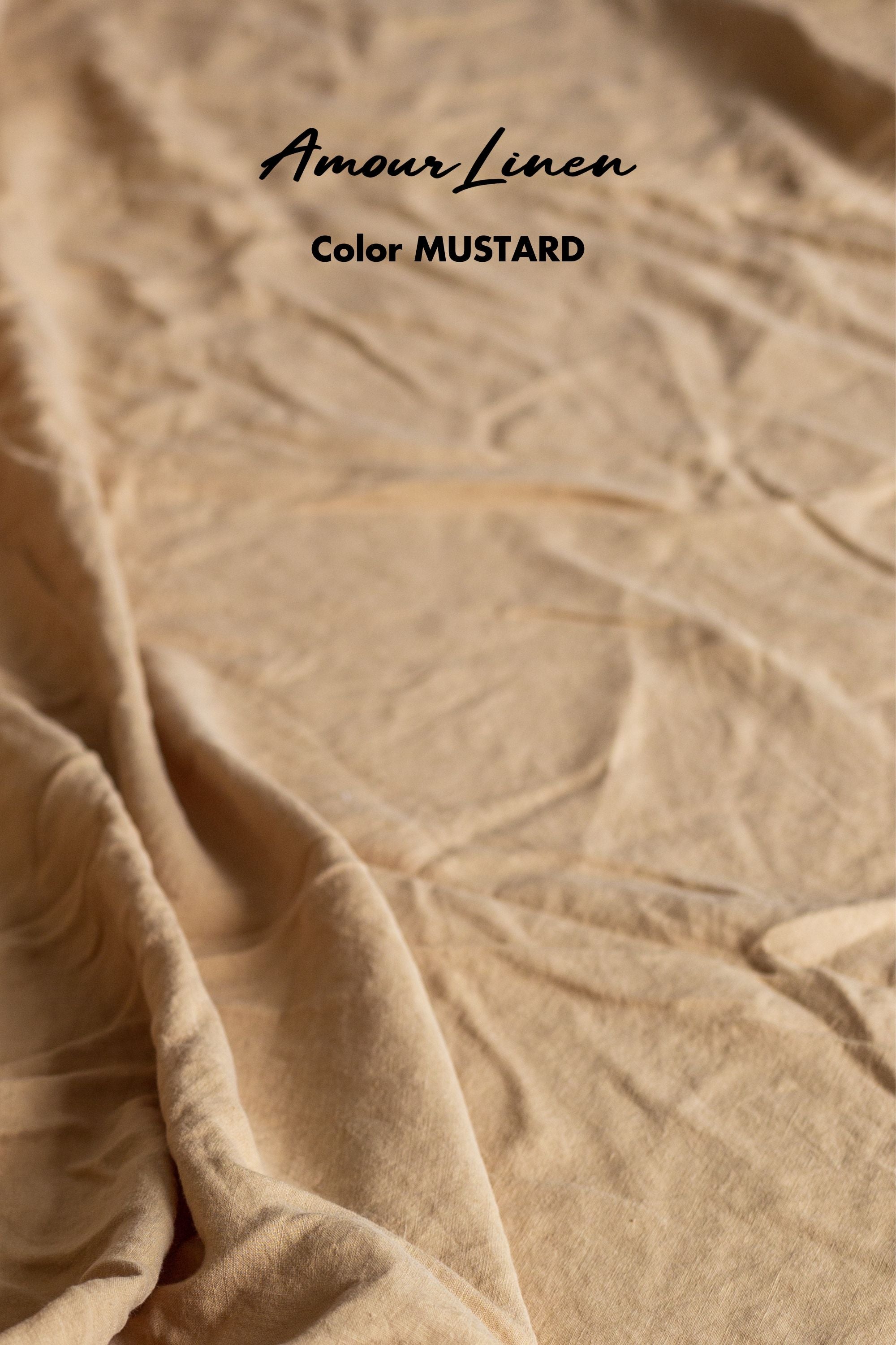 Classical linen top COLETTE XXL Mustard