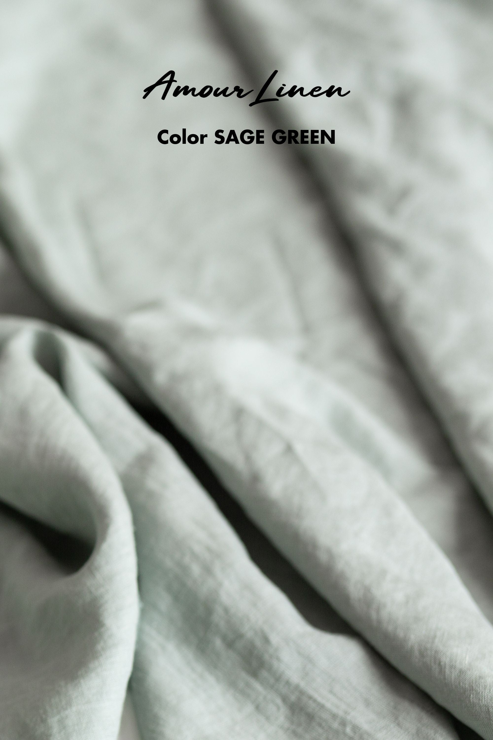 Riga linen top 3/4 sleeves M Sage Green