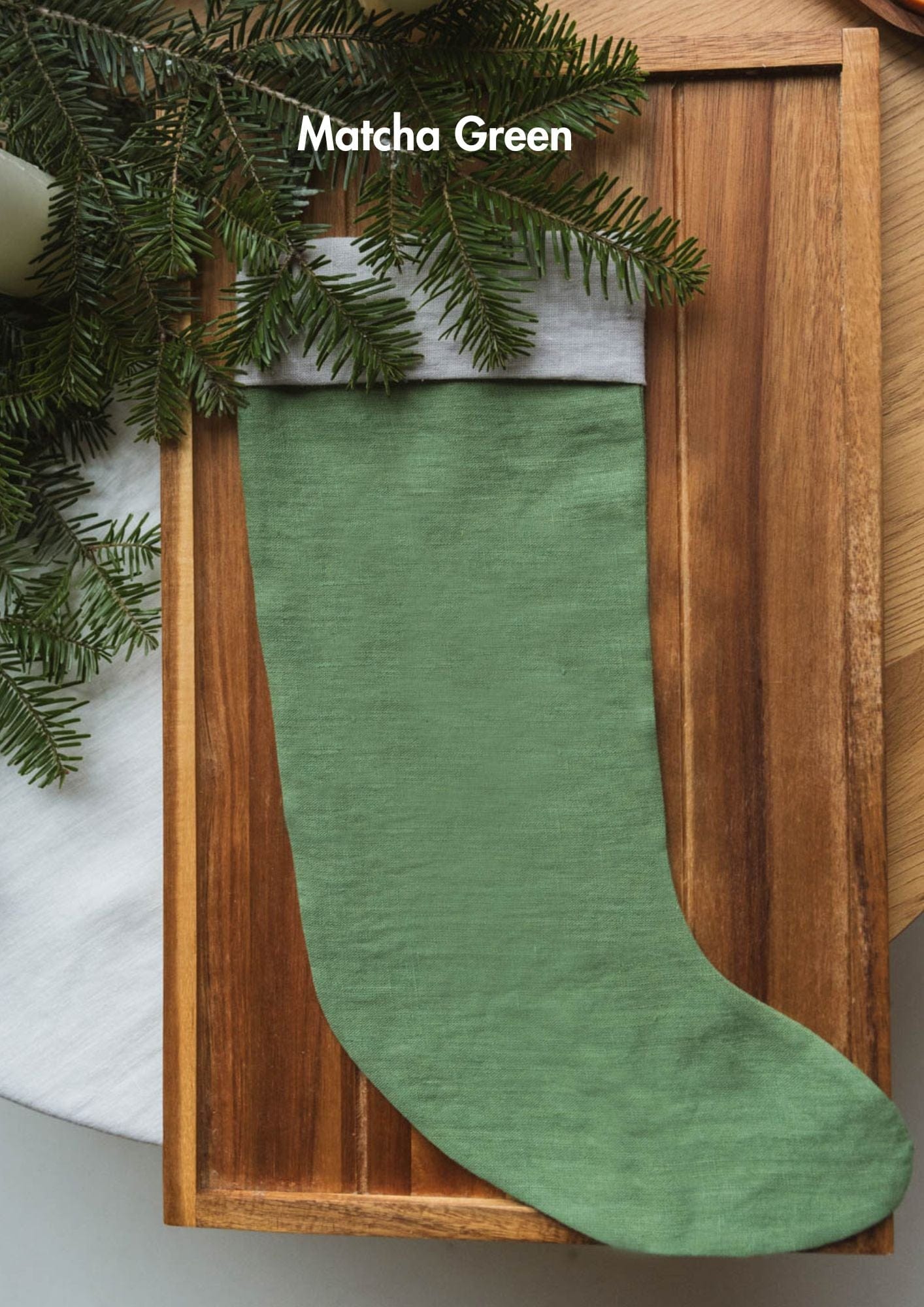 AmourLinen Christmas Linen Christmas stocking Linen Christmas stocking | AmourLinen