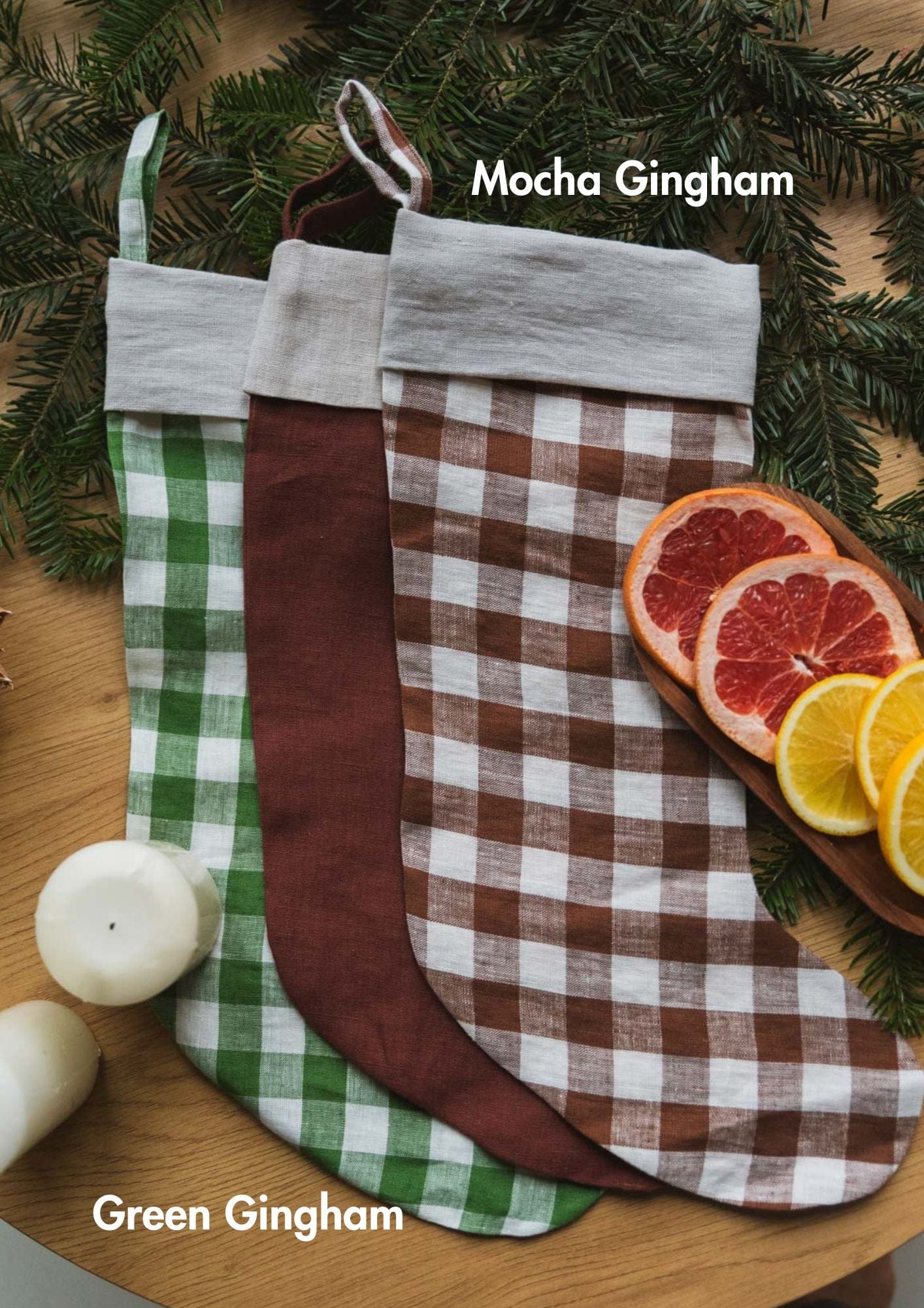 AmourLinen Christmas Linen Christmas stocking Linen Christmas stocking | AmourLinen