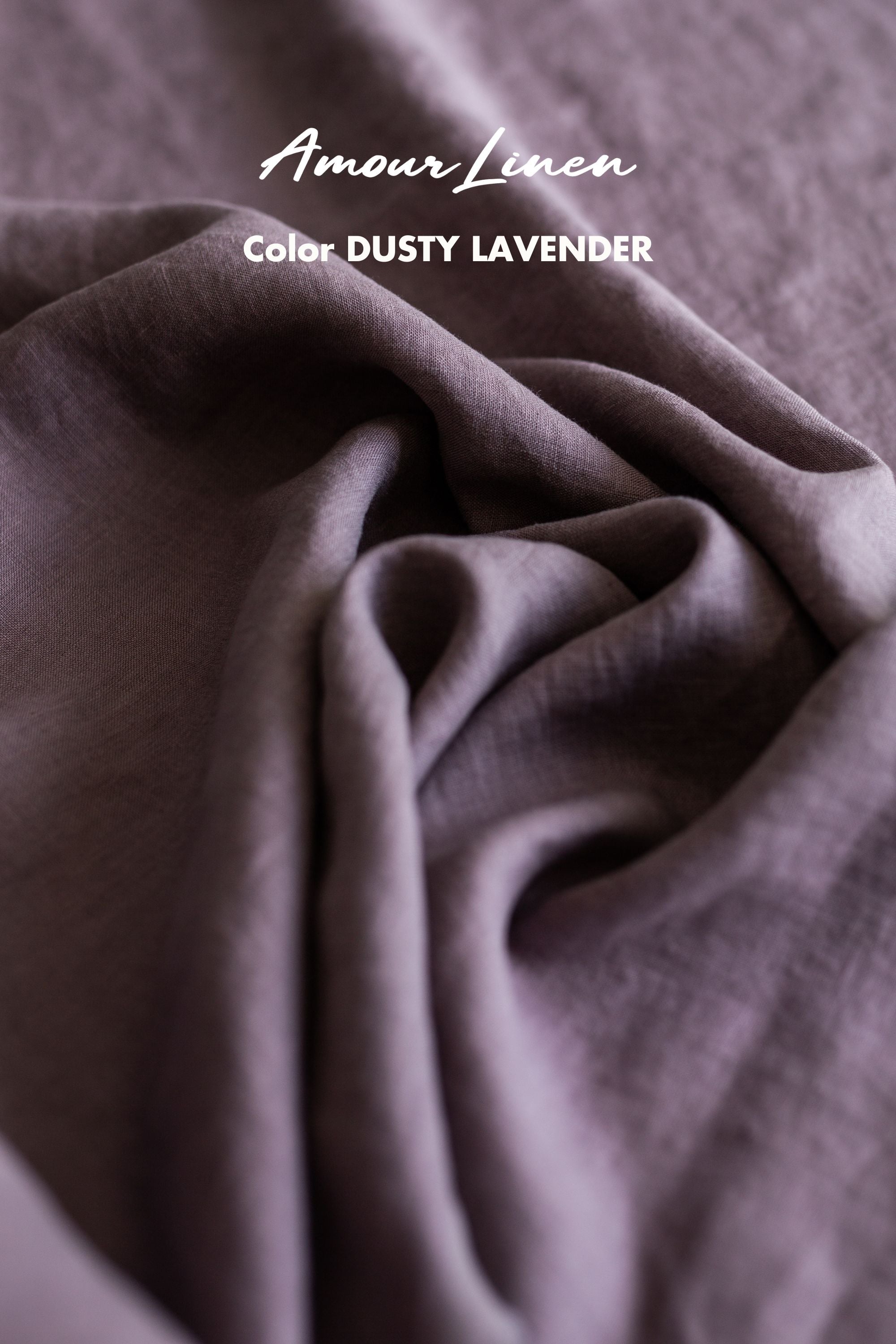 Lapland mid-length linen dress M Dusty Lavender