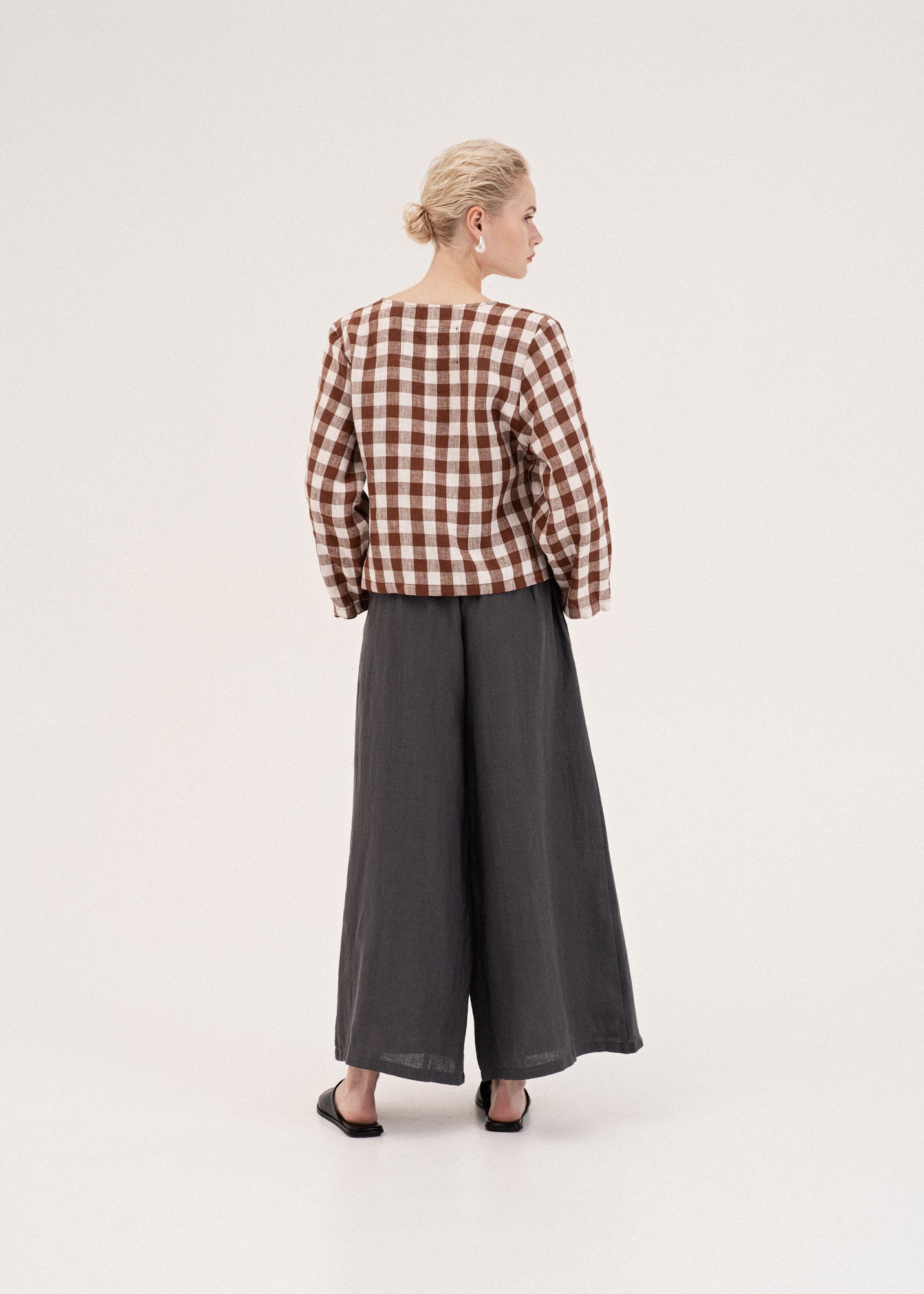 ISABELLA wide linen pants | AmourLinen | Linen Clothing