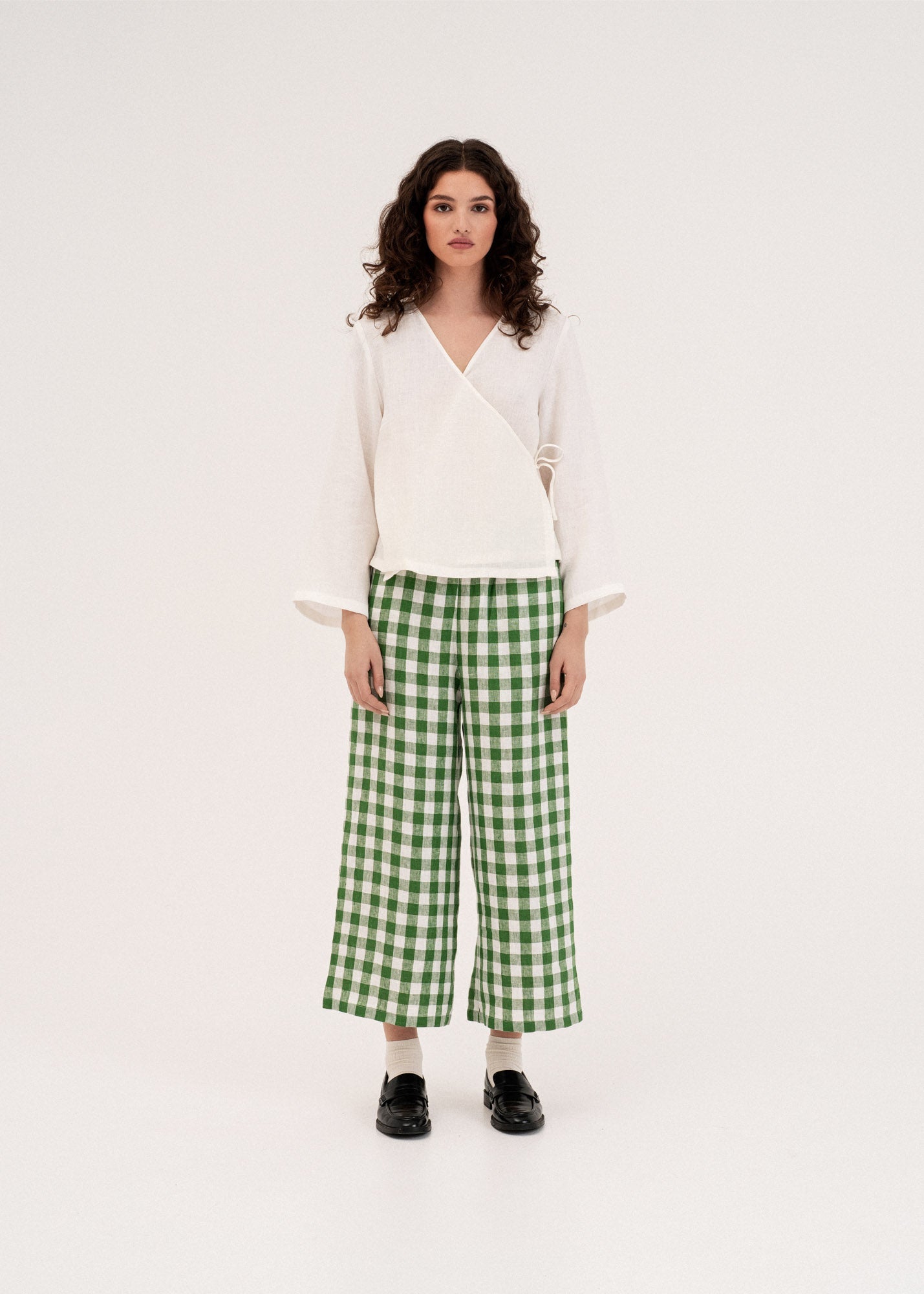 AmourLinen Linen top Adele wrap linen top Adele wrap linen top