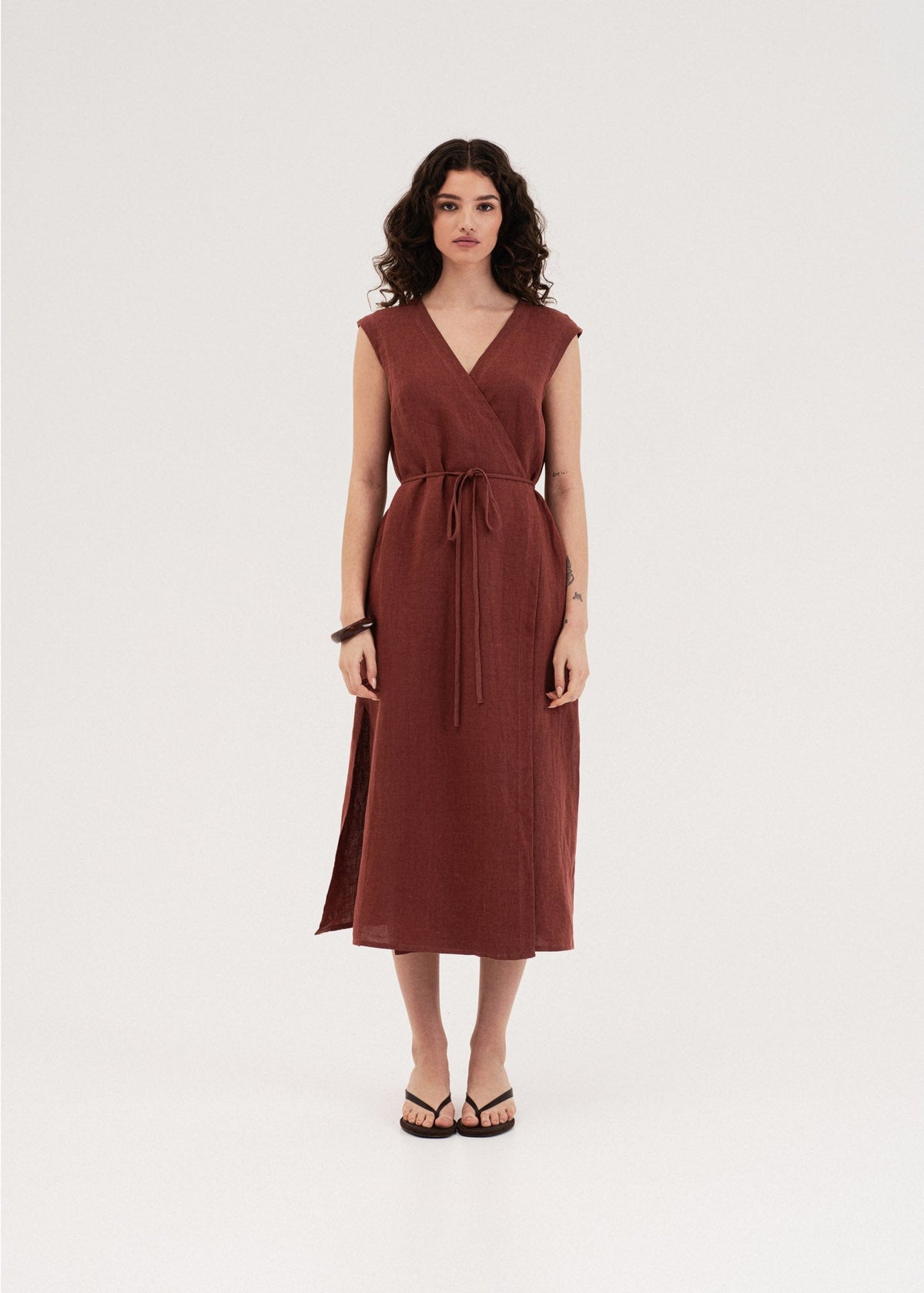AmourLinen Linen dress Aurora mid-length linen dress Aurora mid-length linen dress