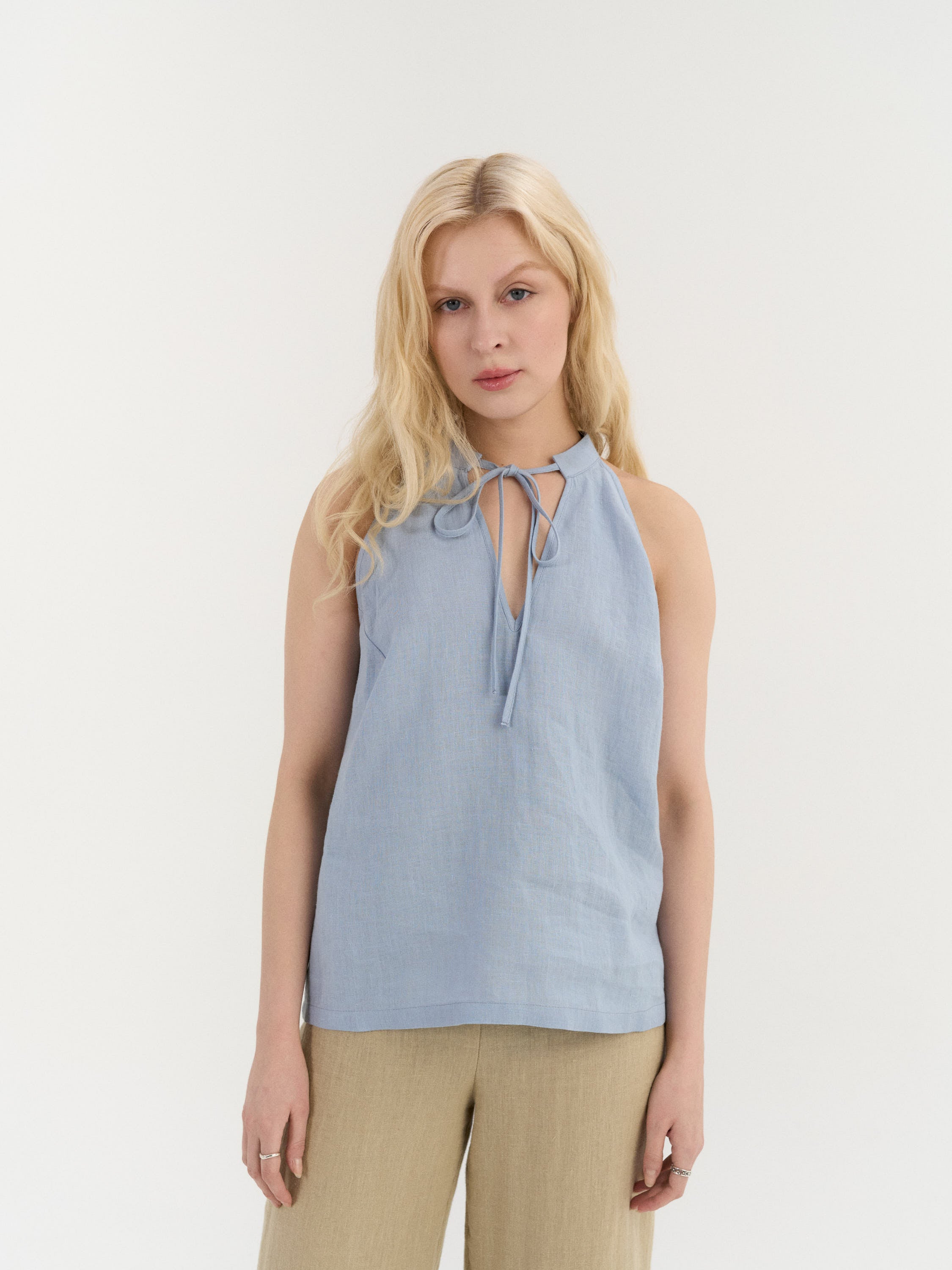 Amora Tie-Neck Top
