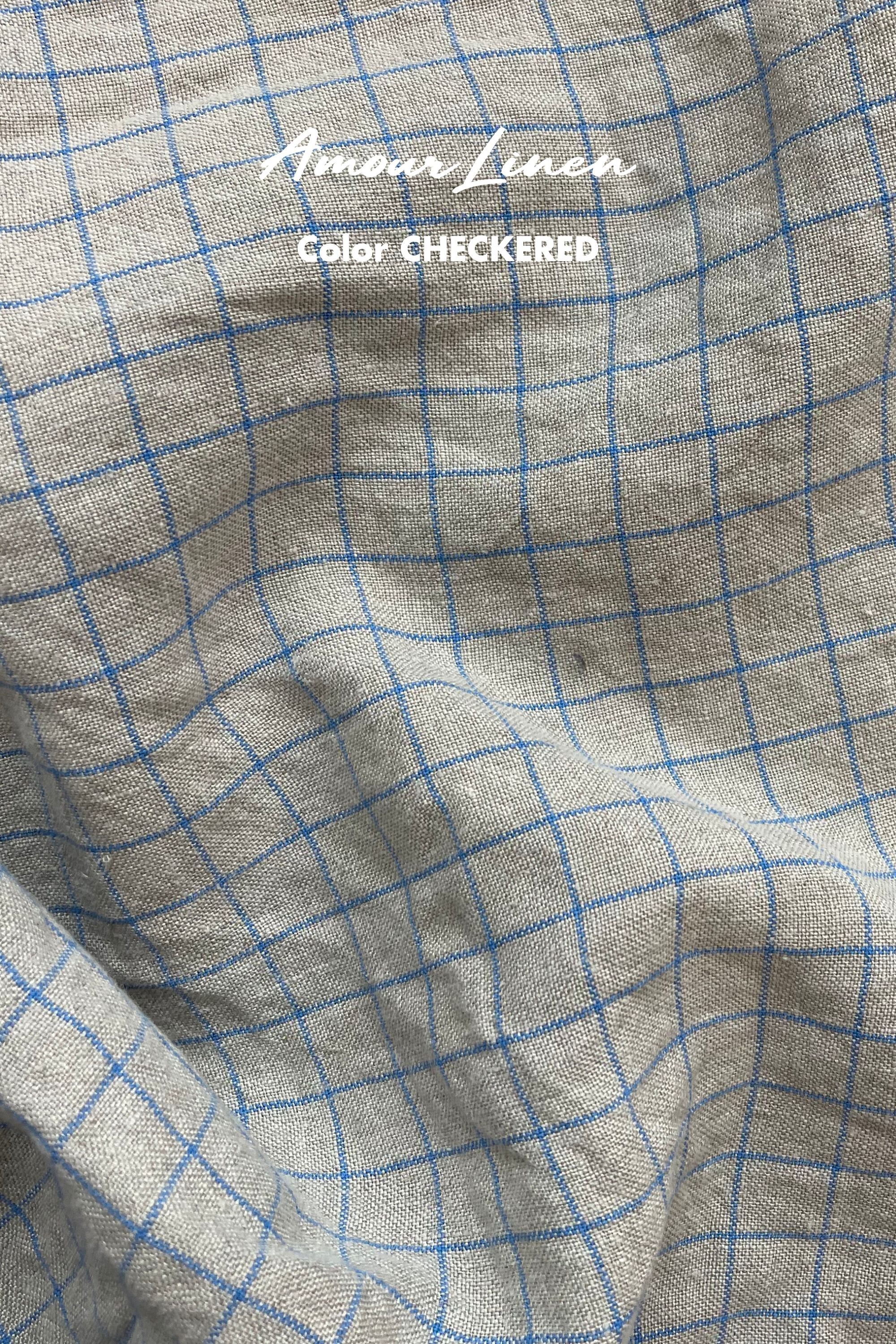 Classical linen top COLETTE XXL Checkered