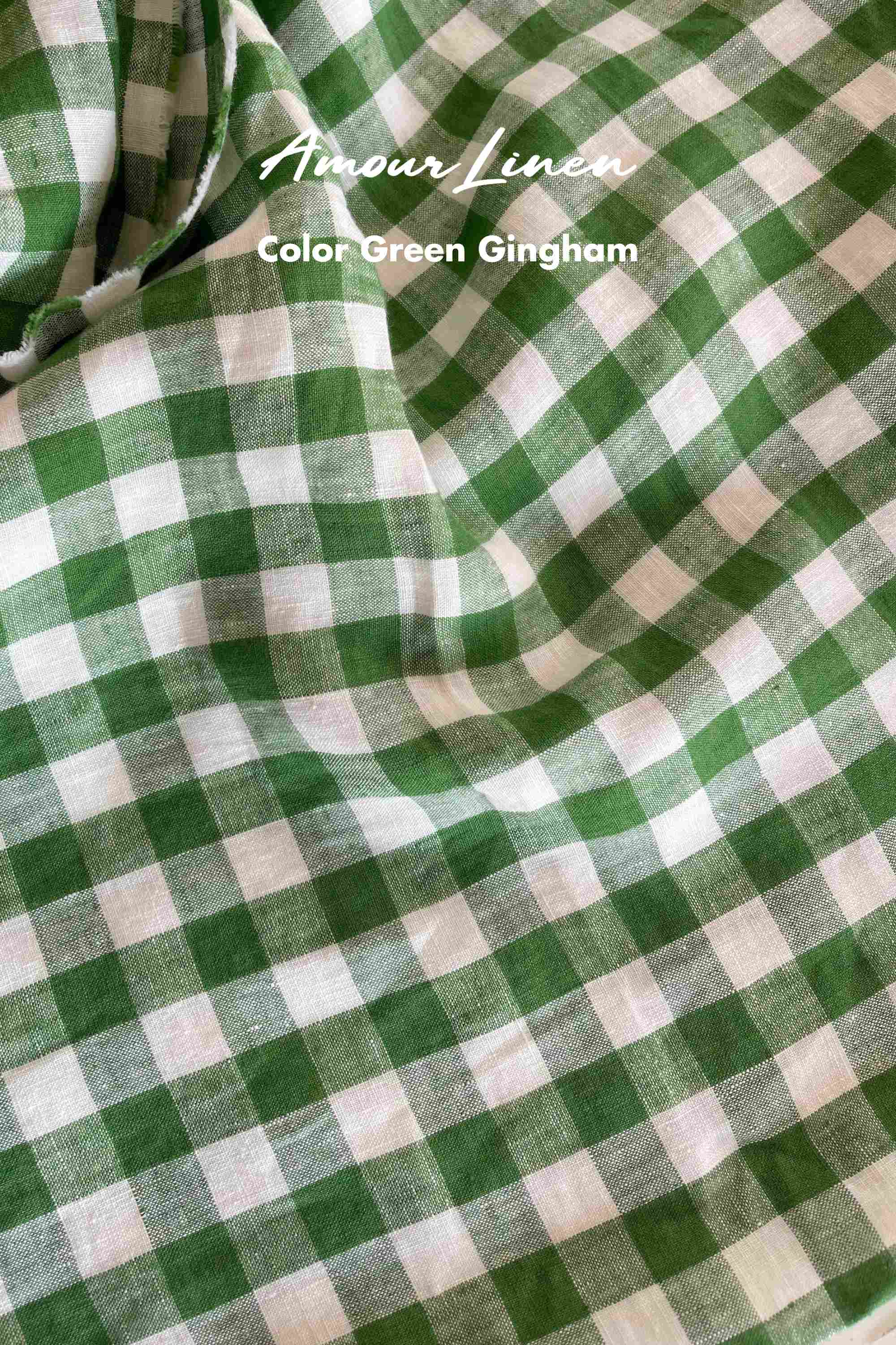 LISA top in Green Gingham | sale