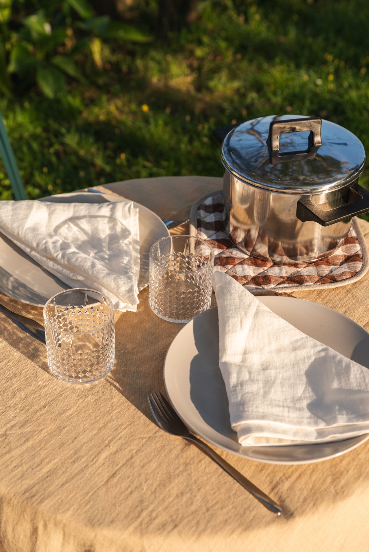 Linen napkins set of 2 in White