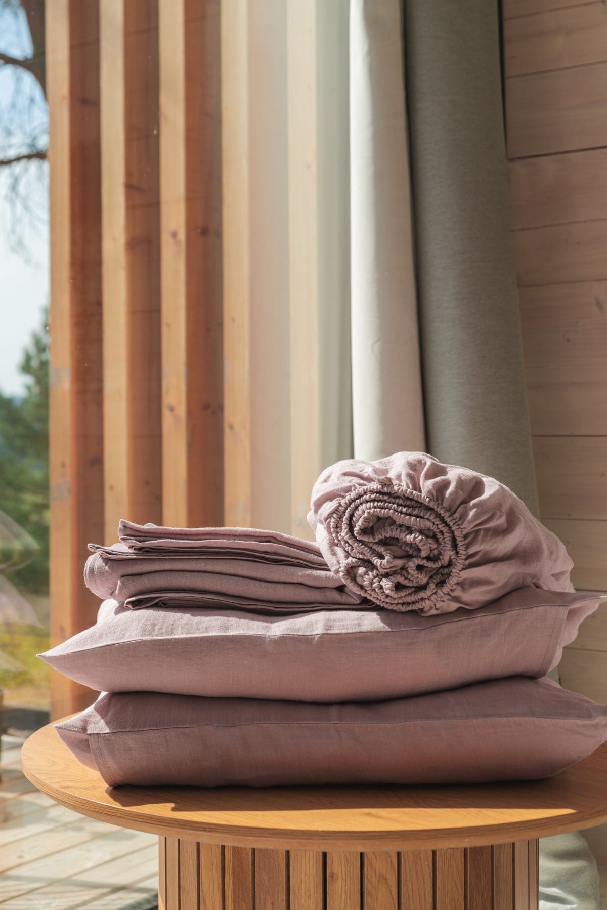 AmourLinen Linen sheets set Linen sheets set in Dusty Rose Linen sheets set in Dusty Rose