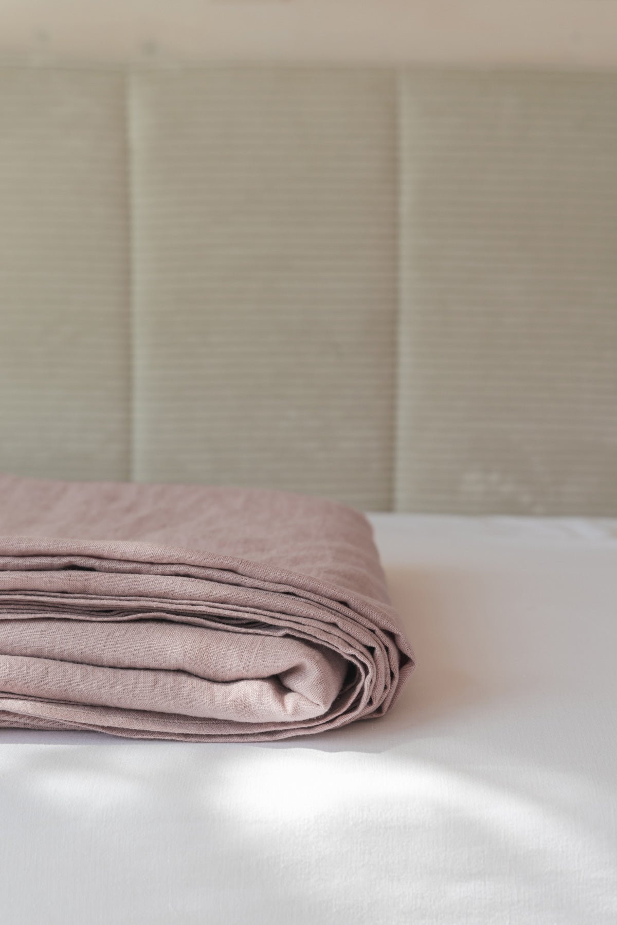 Linen flat sheet - US Queen/ Dusty Rose