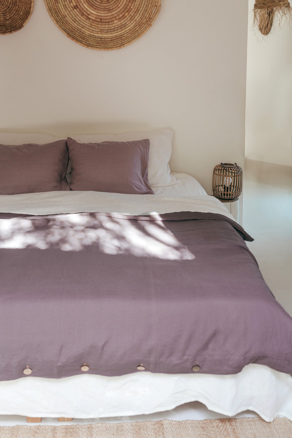 Linen bedding set in Dusty Lavender