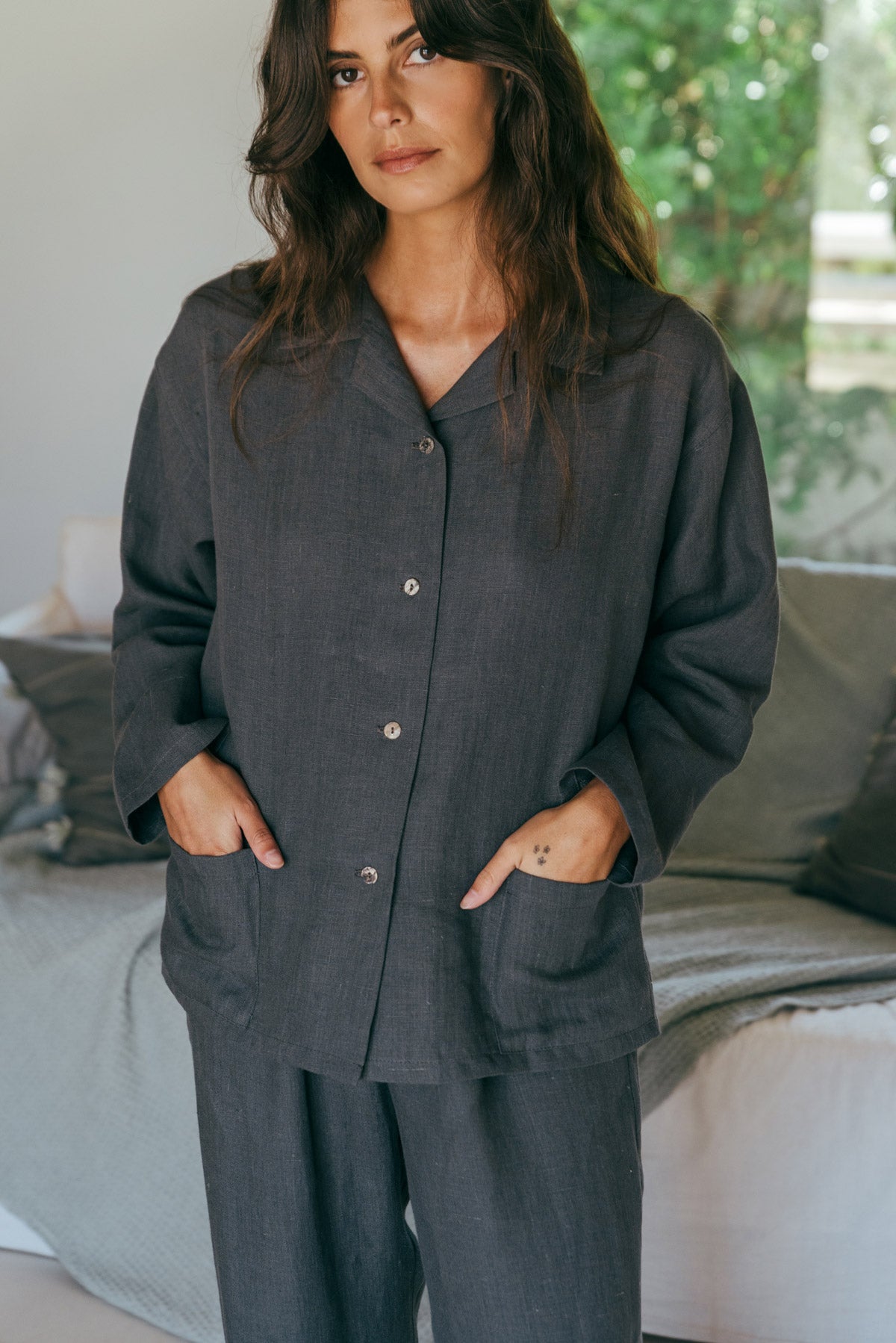 Pajama set SNOOZE in Charcoal