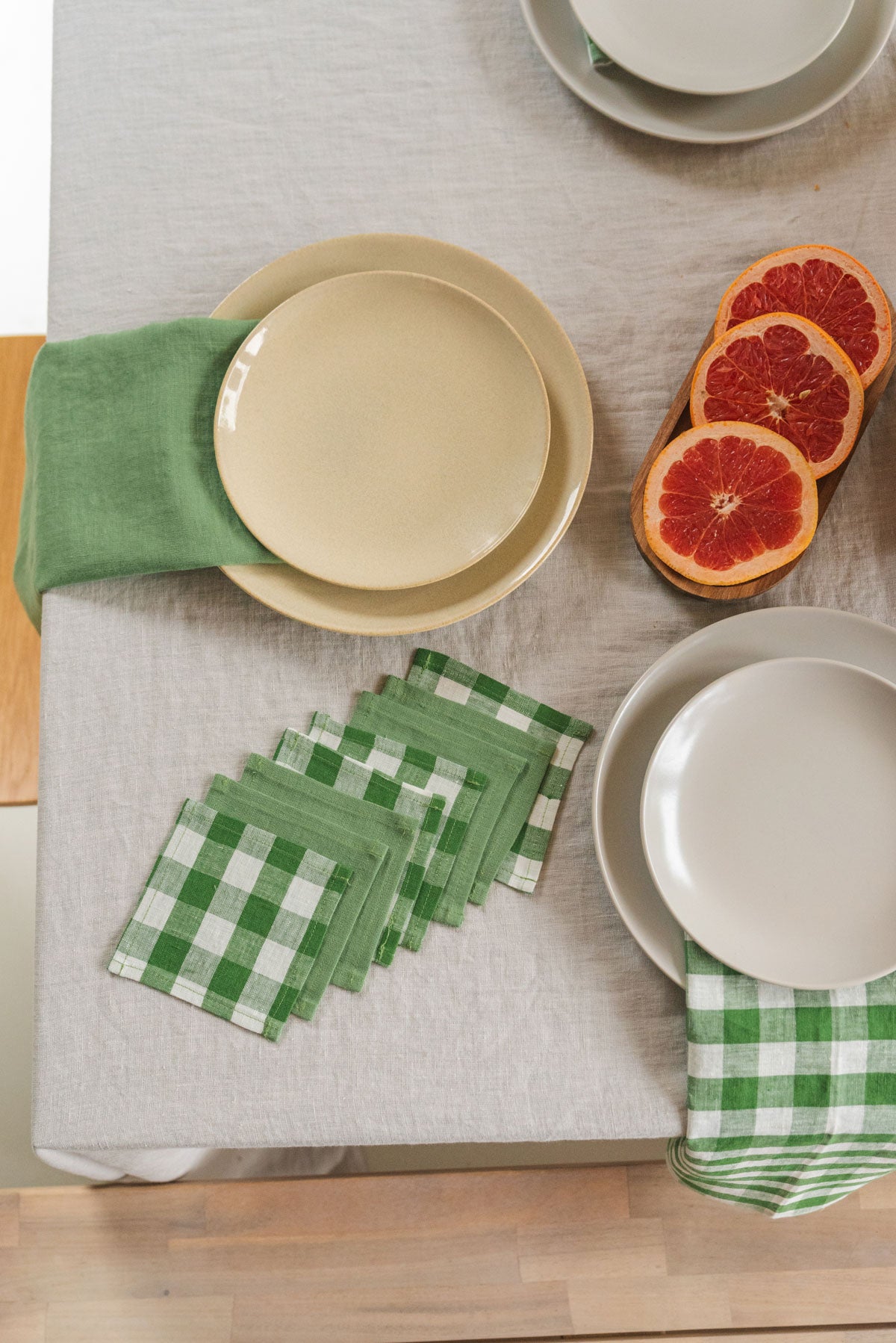 Linen tablecloth in Cream