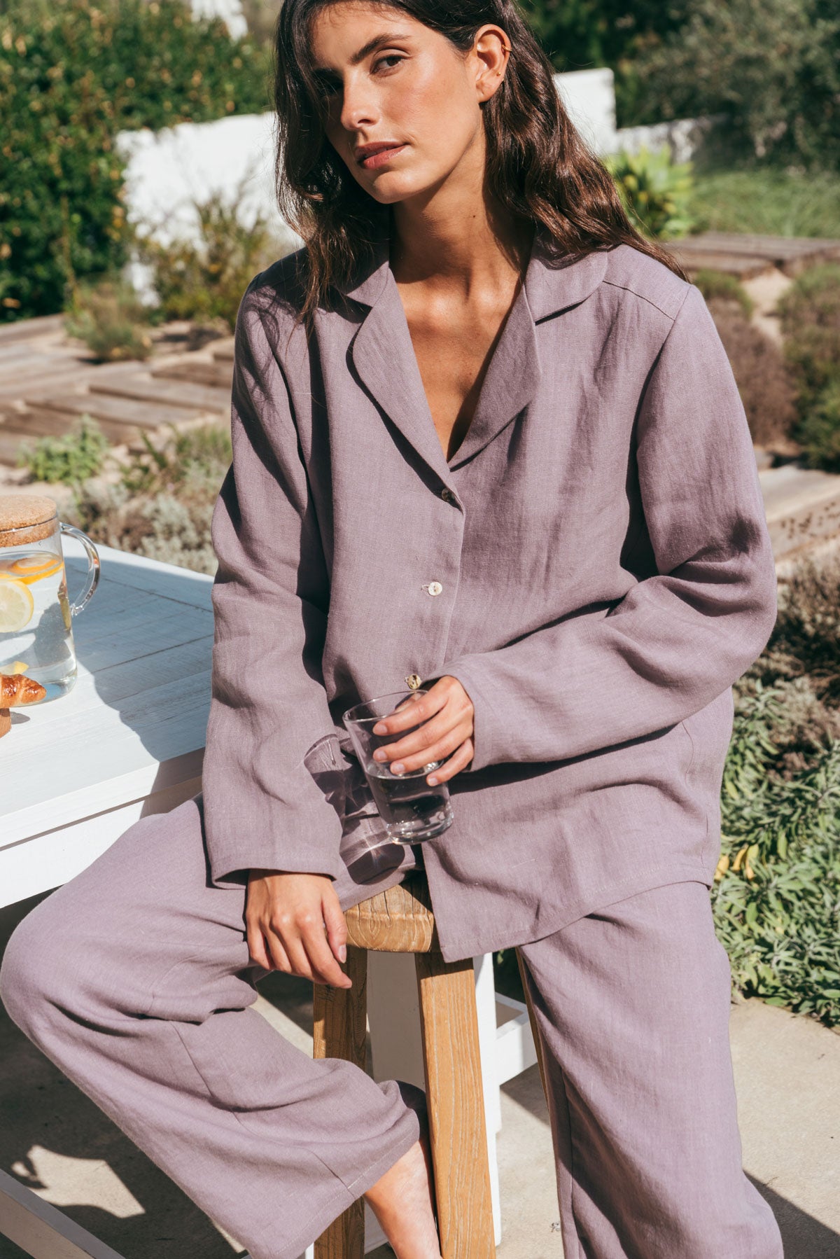 Long sleeve pajama set Nightly in Charcoal | sale