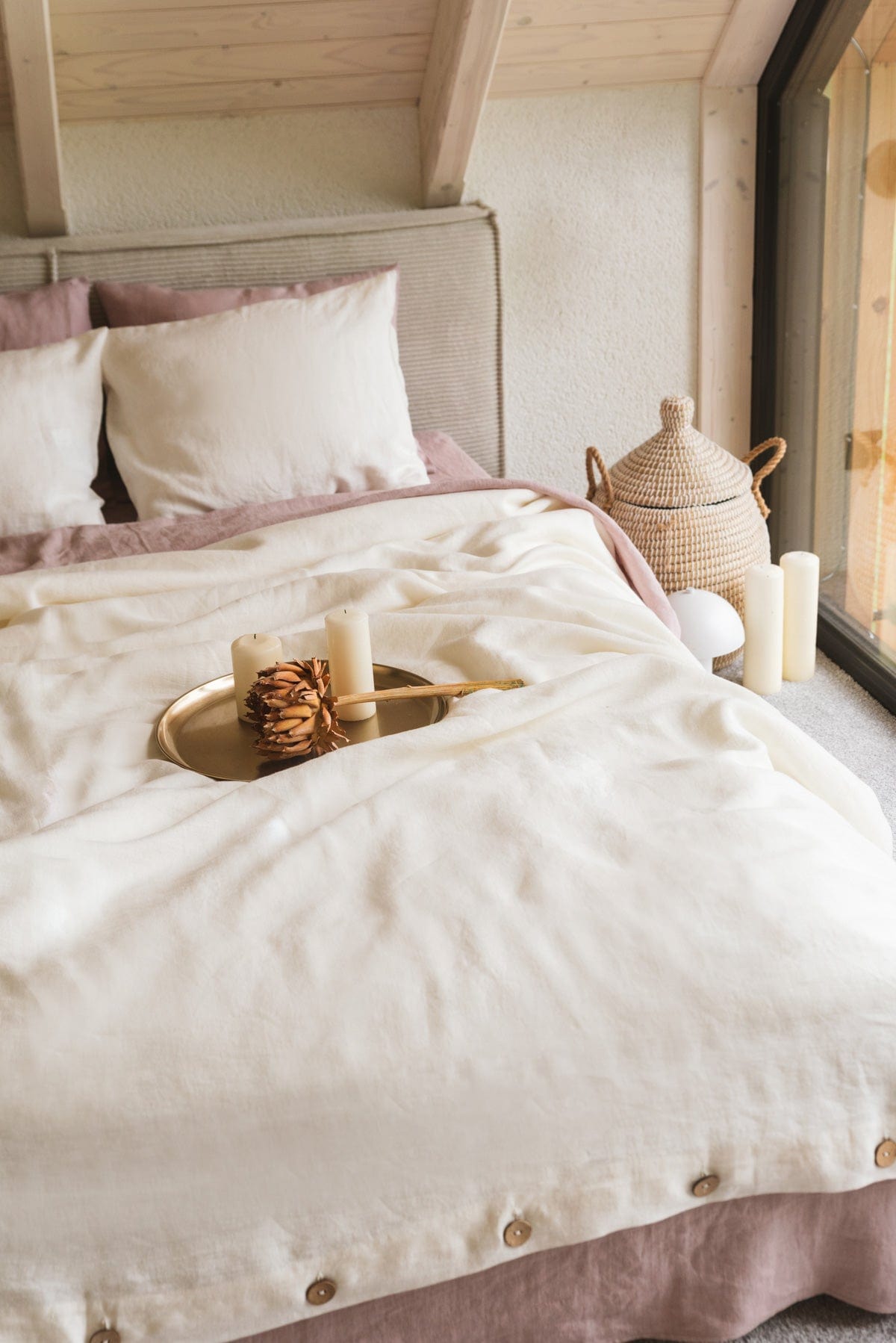 AmourLinen Linen duvet cover Linen duvet cover in White Linen duvet cover in White | AmourLinen