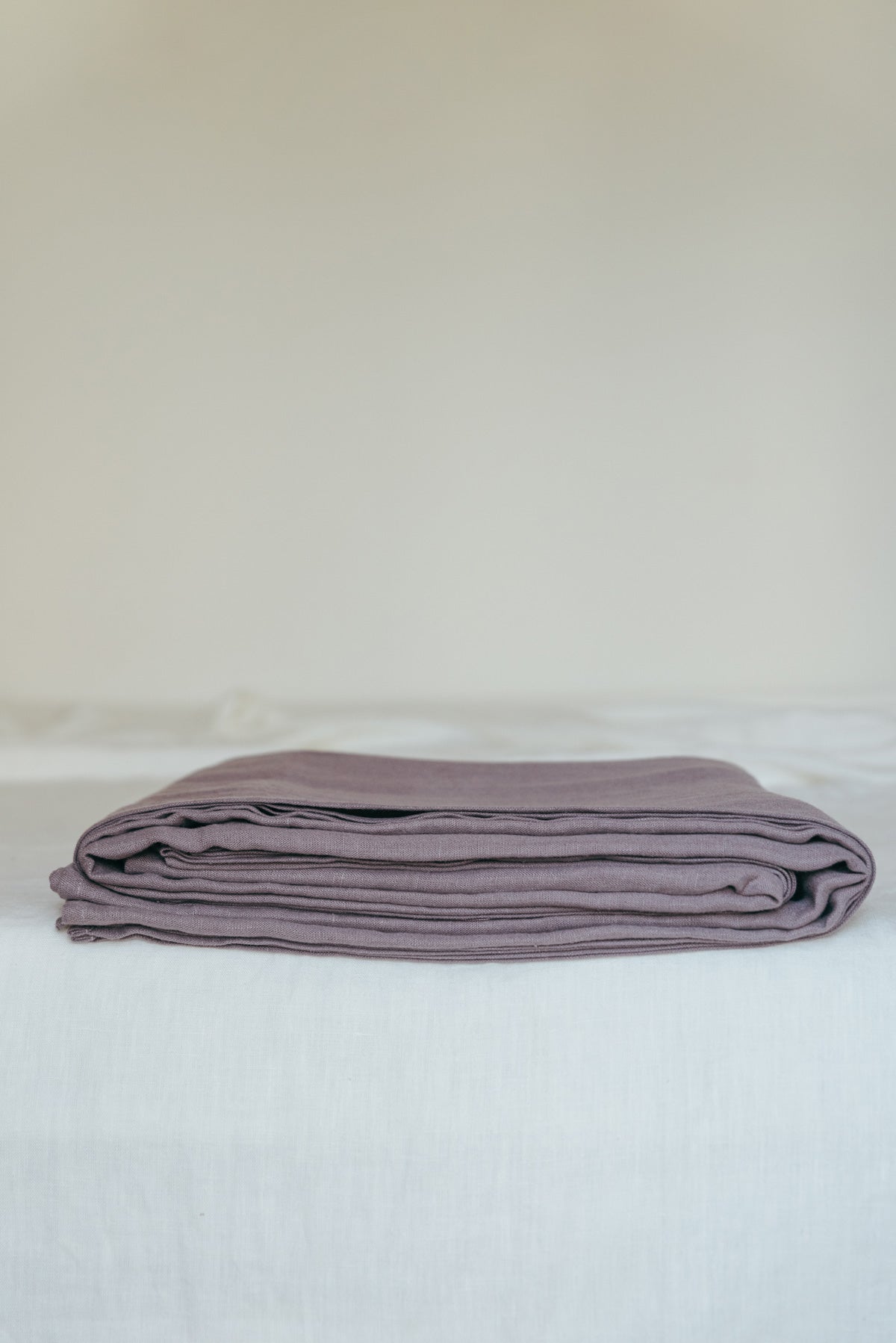 Linen flat sheet in Dusty Lavender