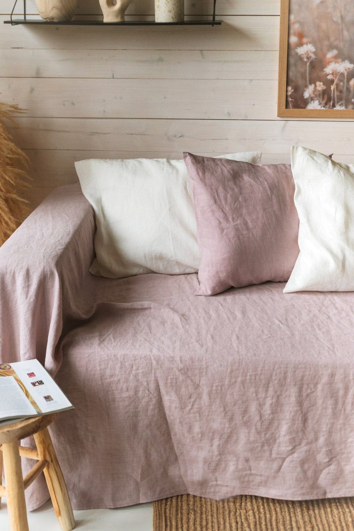 Linen couch cover