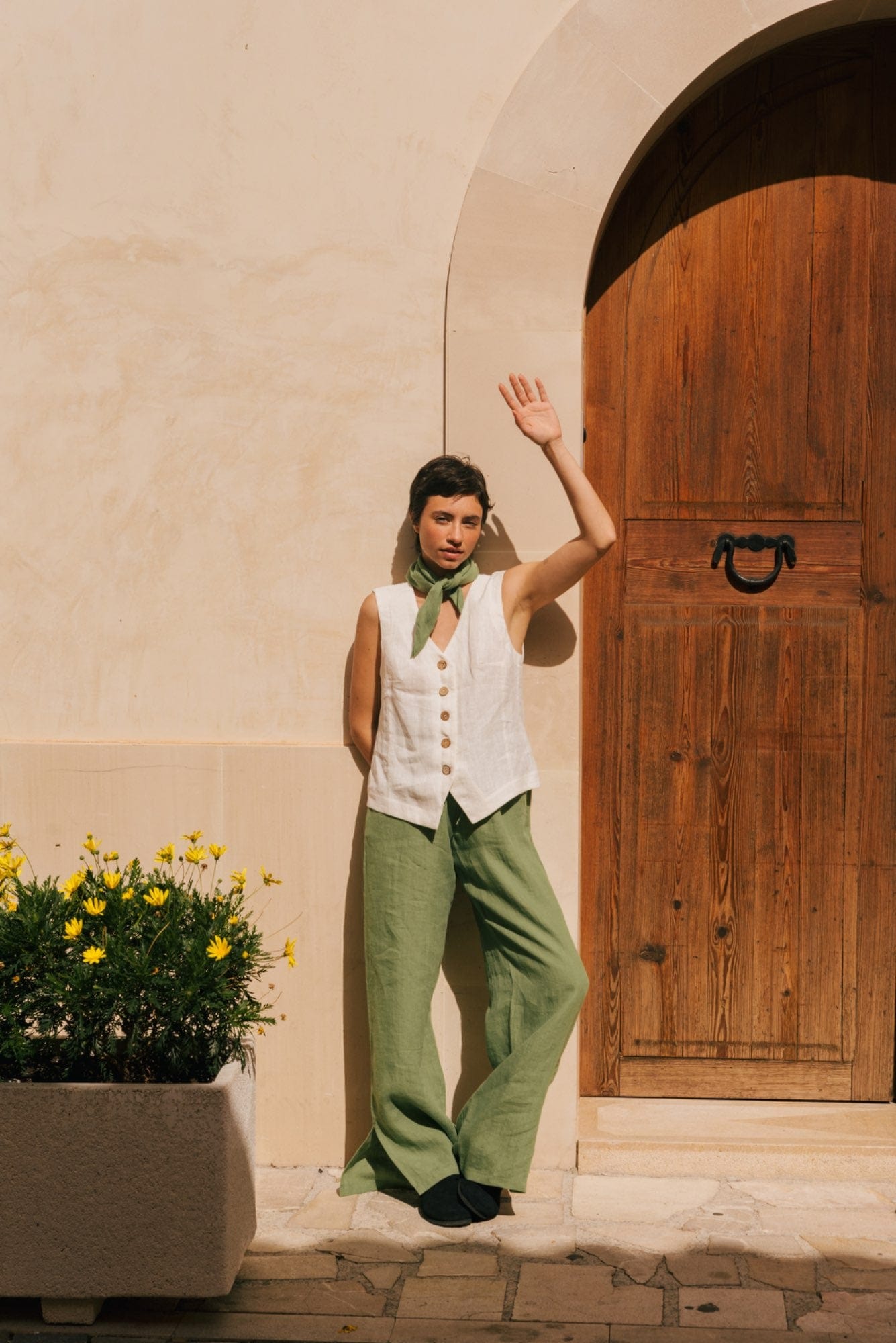 AmourLinen Linen dress Greta linen vest Greta linen vest