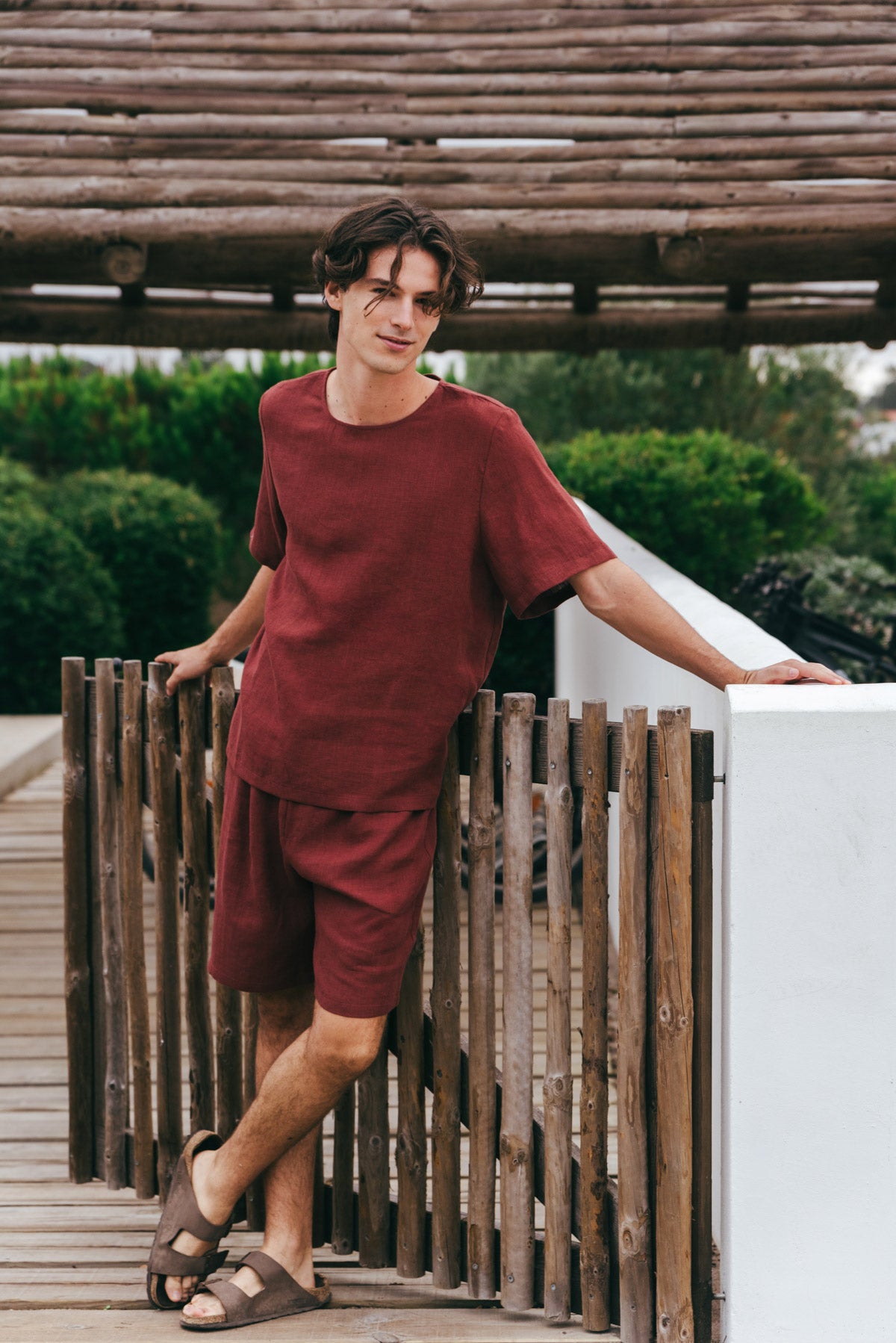 Linen shorts pyjama set BILLY