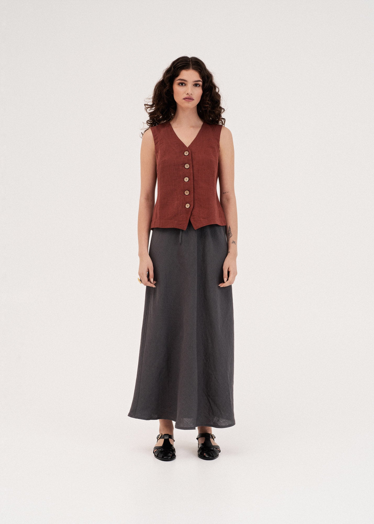 AmourLinen Linen dress Ciara linen slip skirt Ciara linen slip skirt