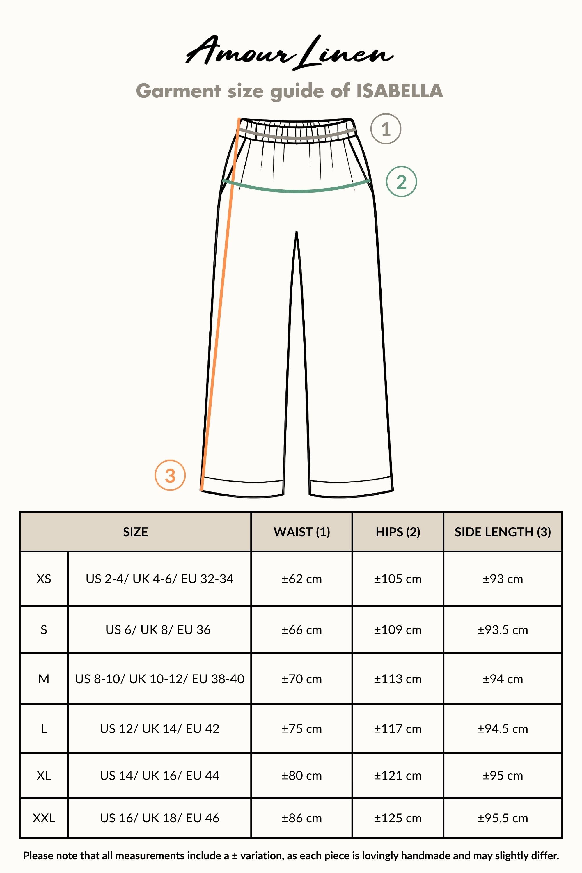 Size Chart (cm)