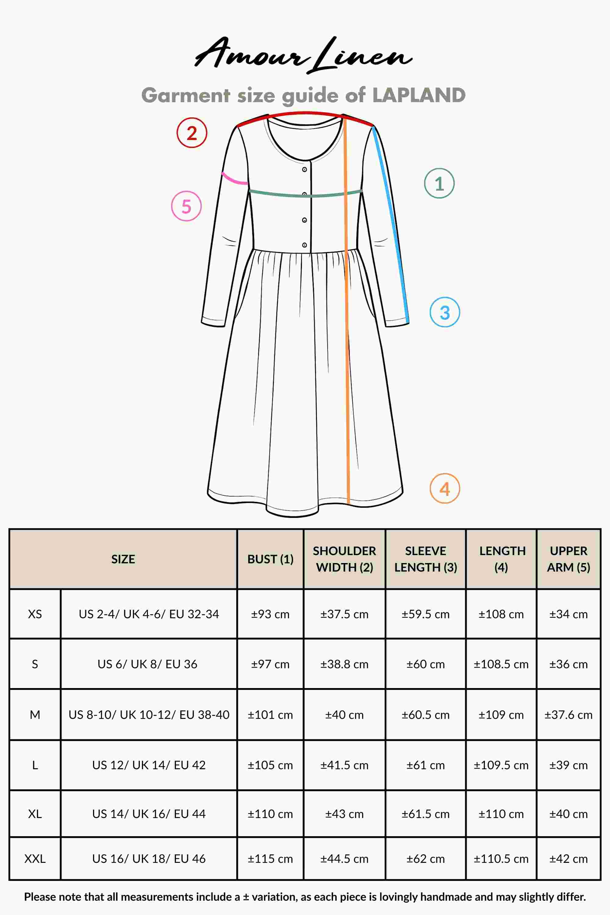 Size Chart (cm)