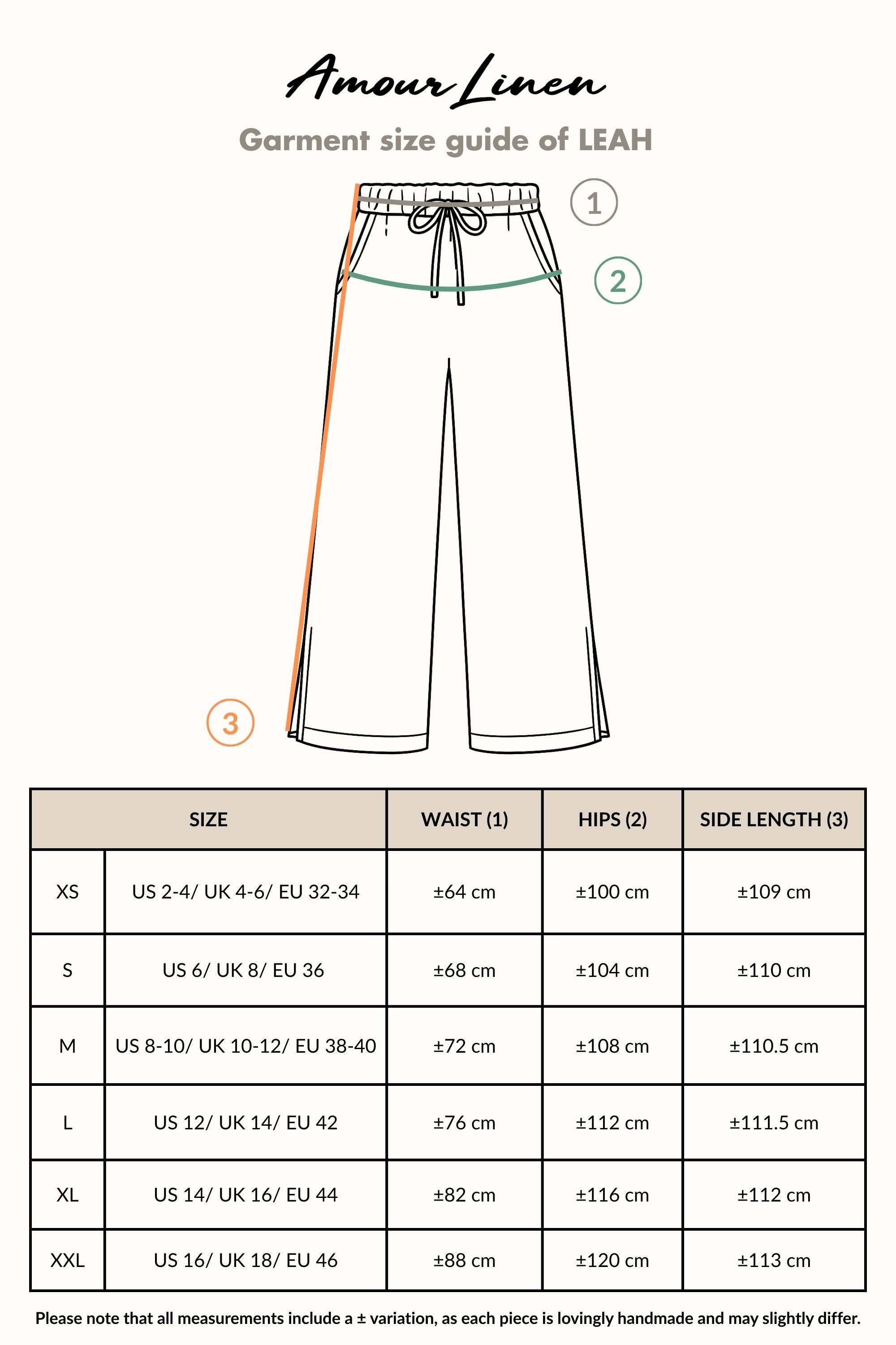 Size Chart (cm)