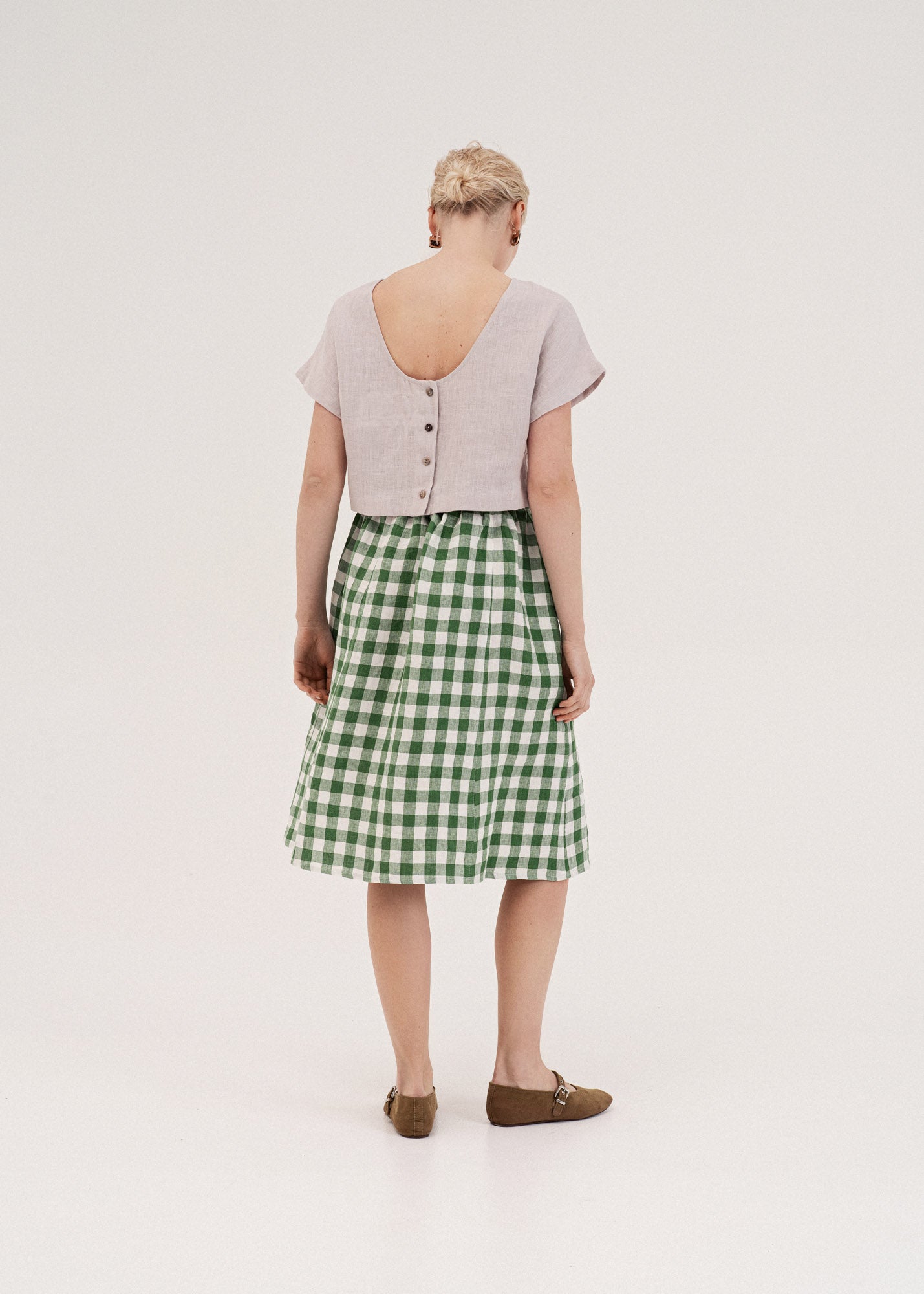 AmourLinen Linen skirt Bergen mid-length linen skirt Linen Skirt BERGEN | AmourLinen | Linen Clothing
