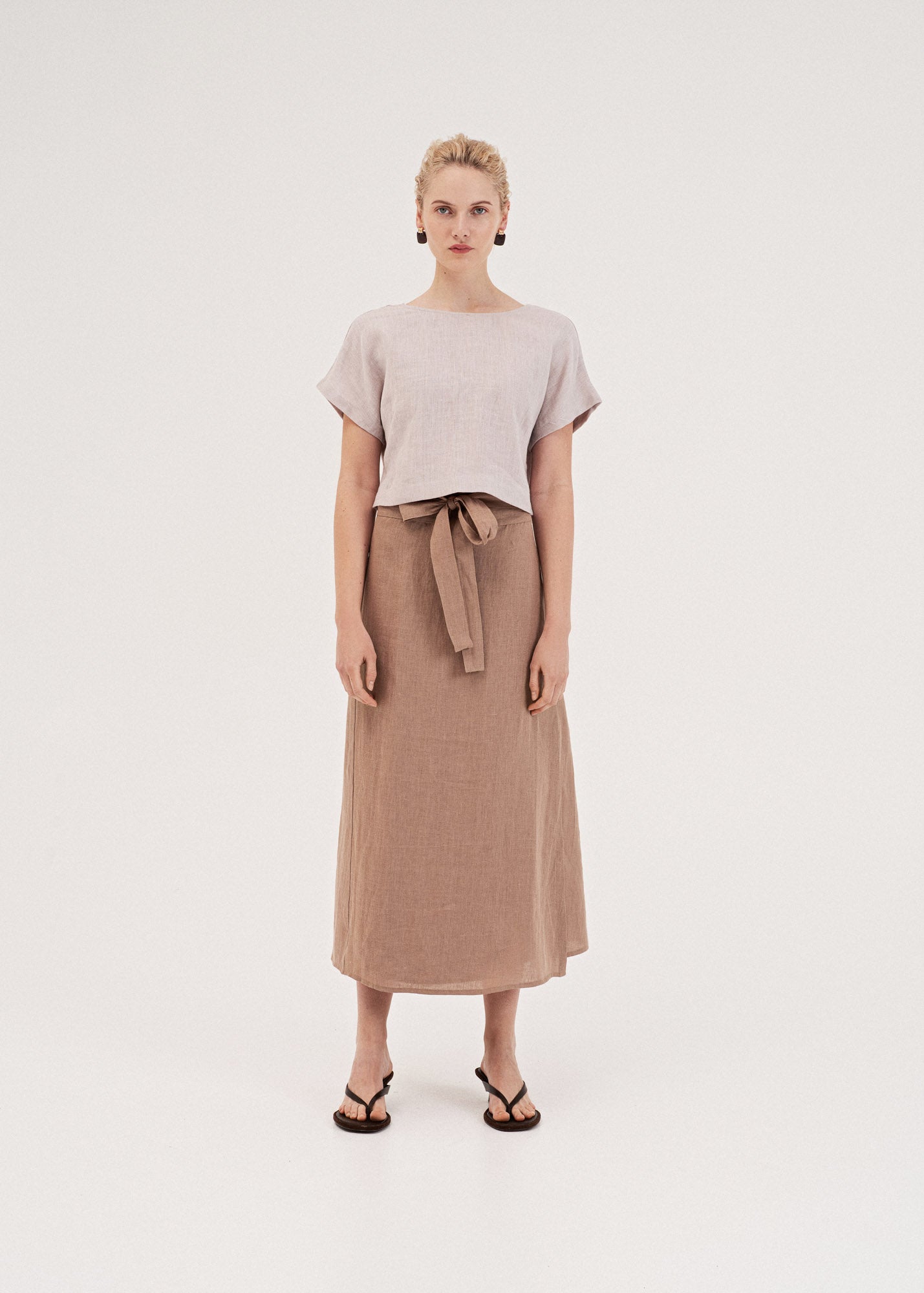 本日価格⭐︎Lisiere Linen Wrap Skirt Linen Skirts For Women