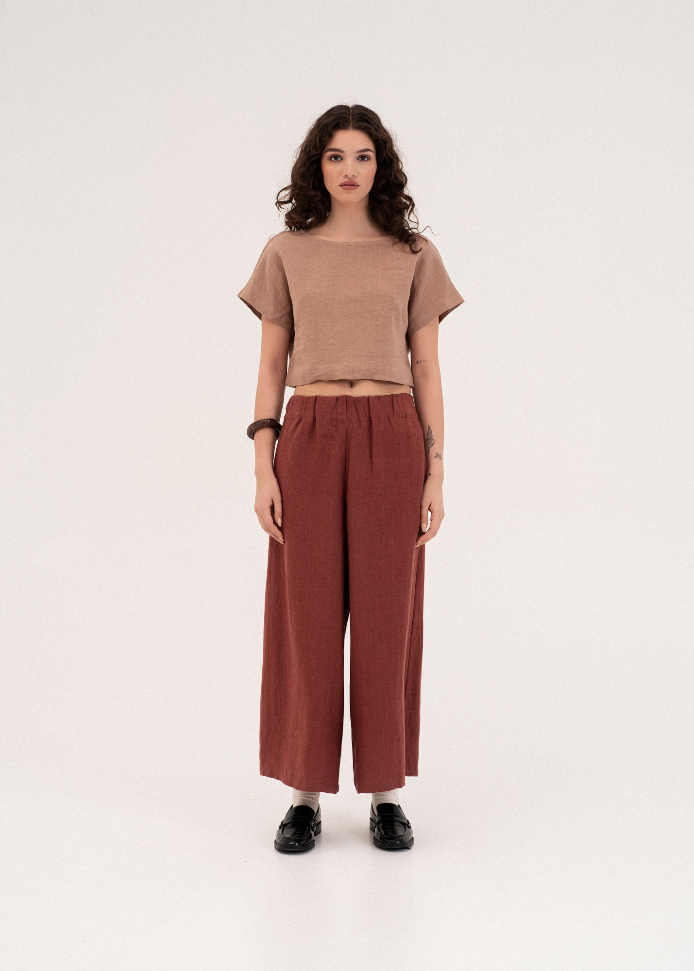 Linena7☆ ISABELLA wide linen pants | AmourLinen | Linen Clothing