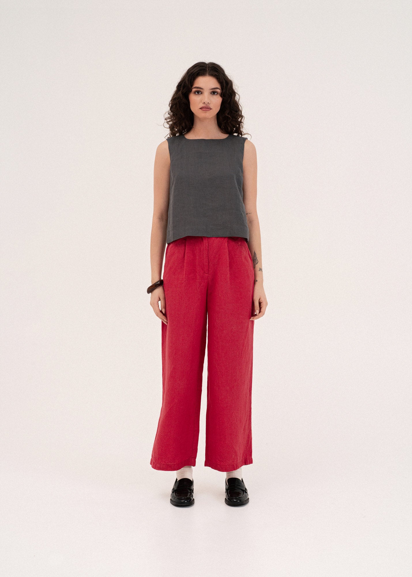 AmourLinen Linen dress Lydia classic linen pants Lydia classic linen pants