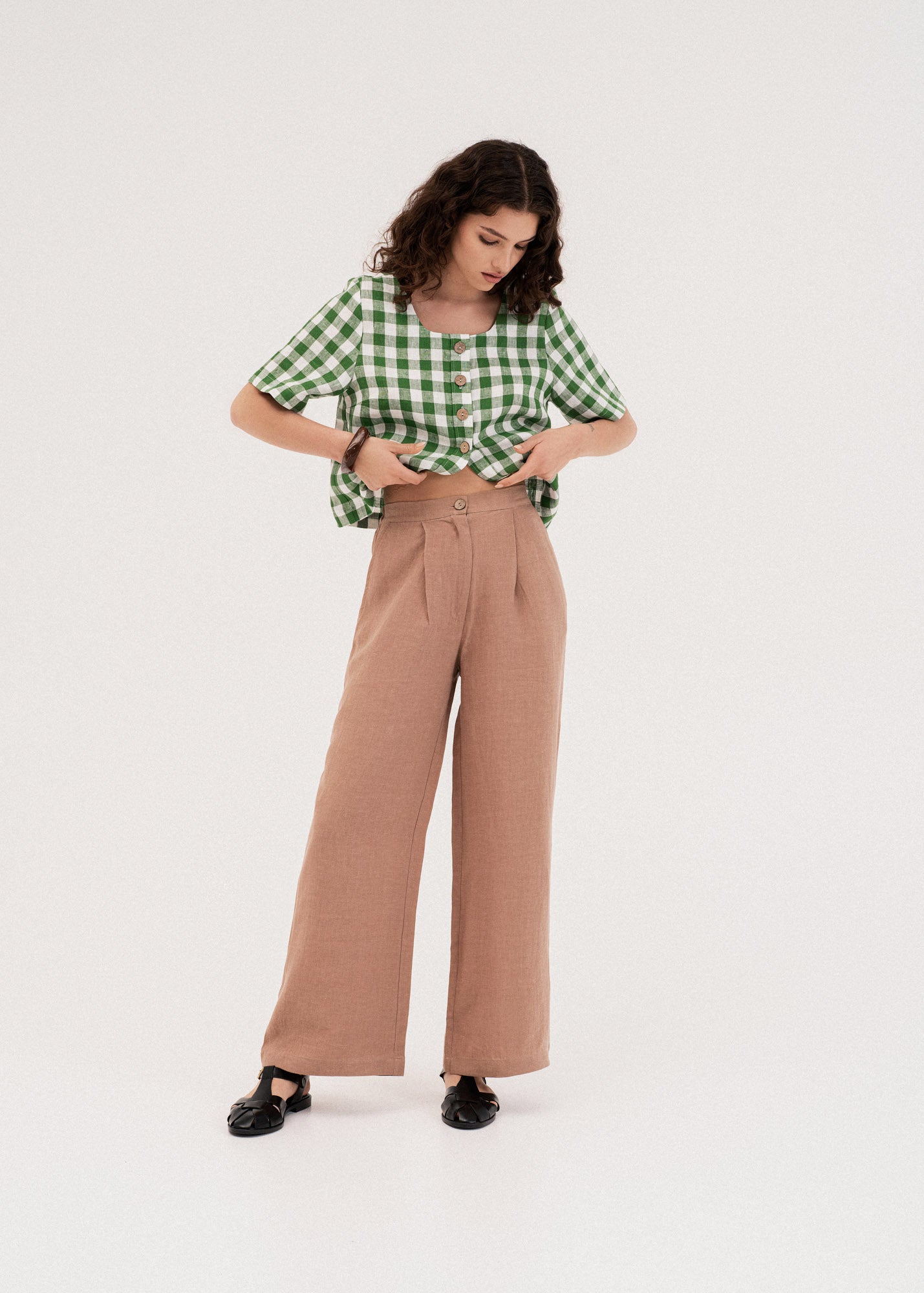 AmourLinen Linen dress Lydia classic linen pants Lydia classic linen pants