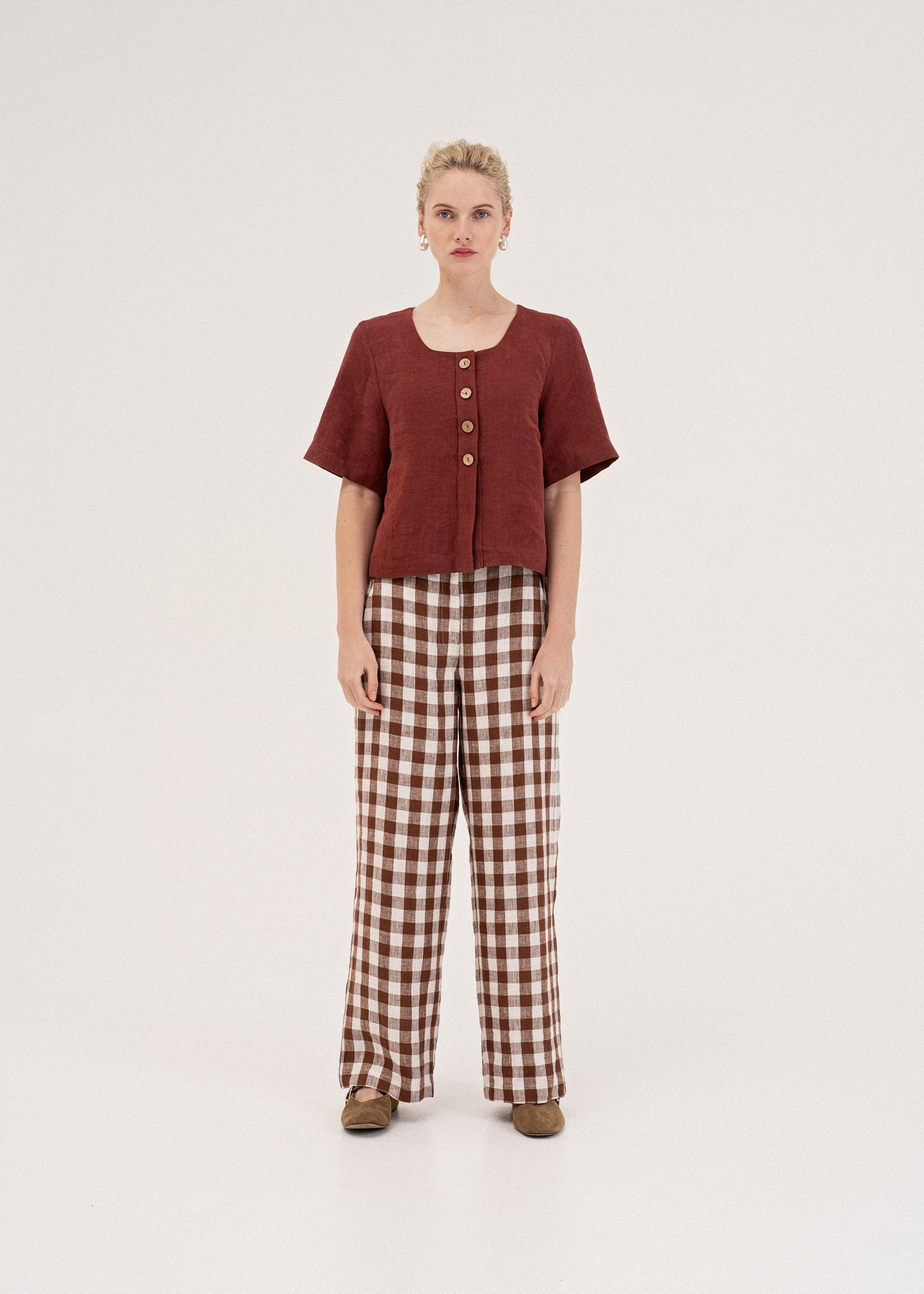 AmourLinen Linen dress Barbora straight linen pants Barbora straight linen pants
