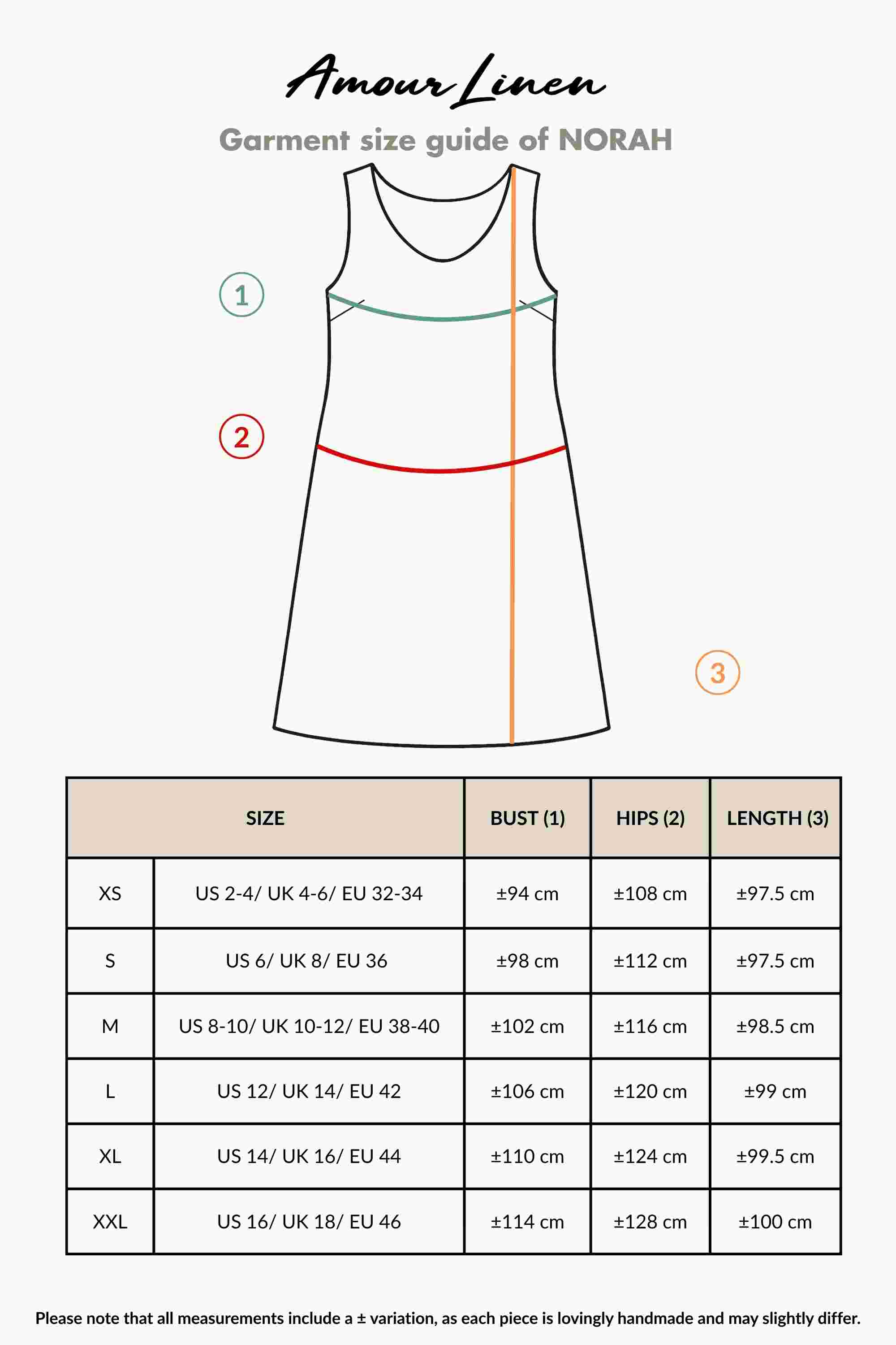 Size Chart (cm)