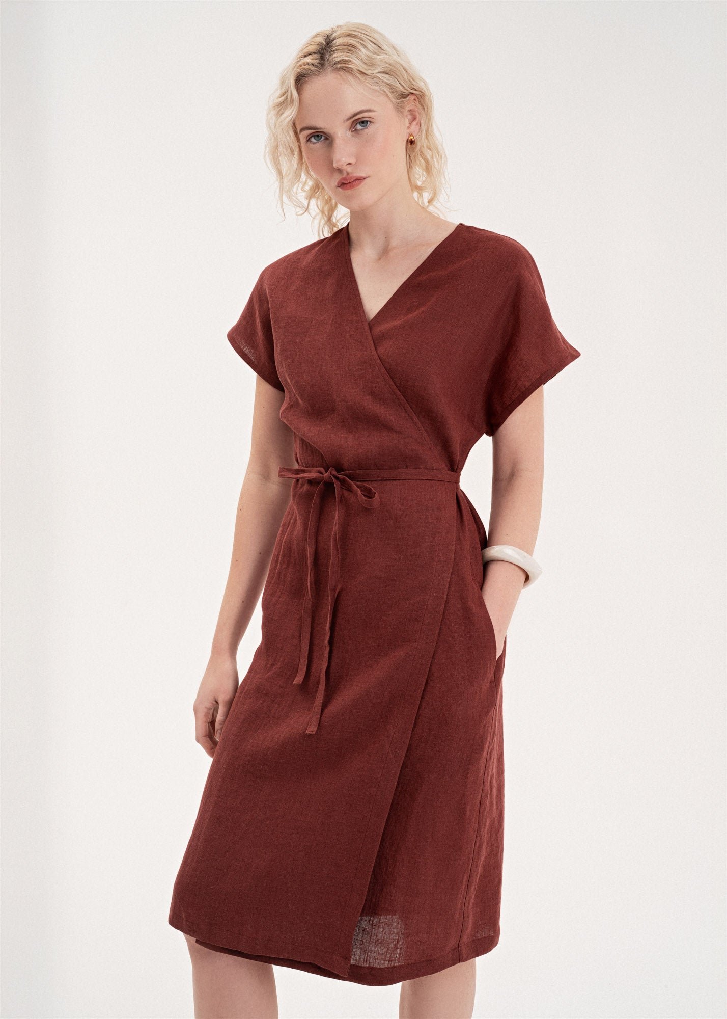Linen Wrap Dress | AmourLinen