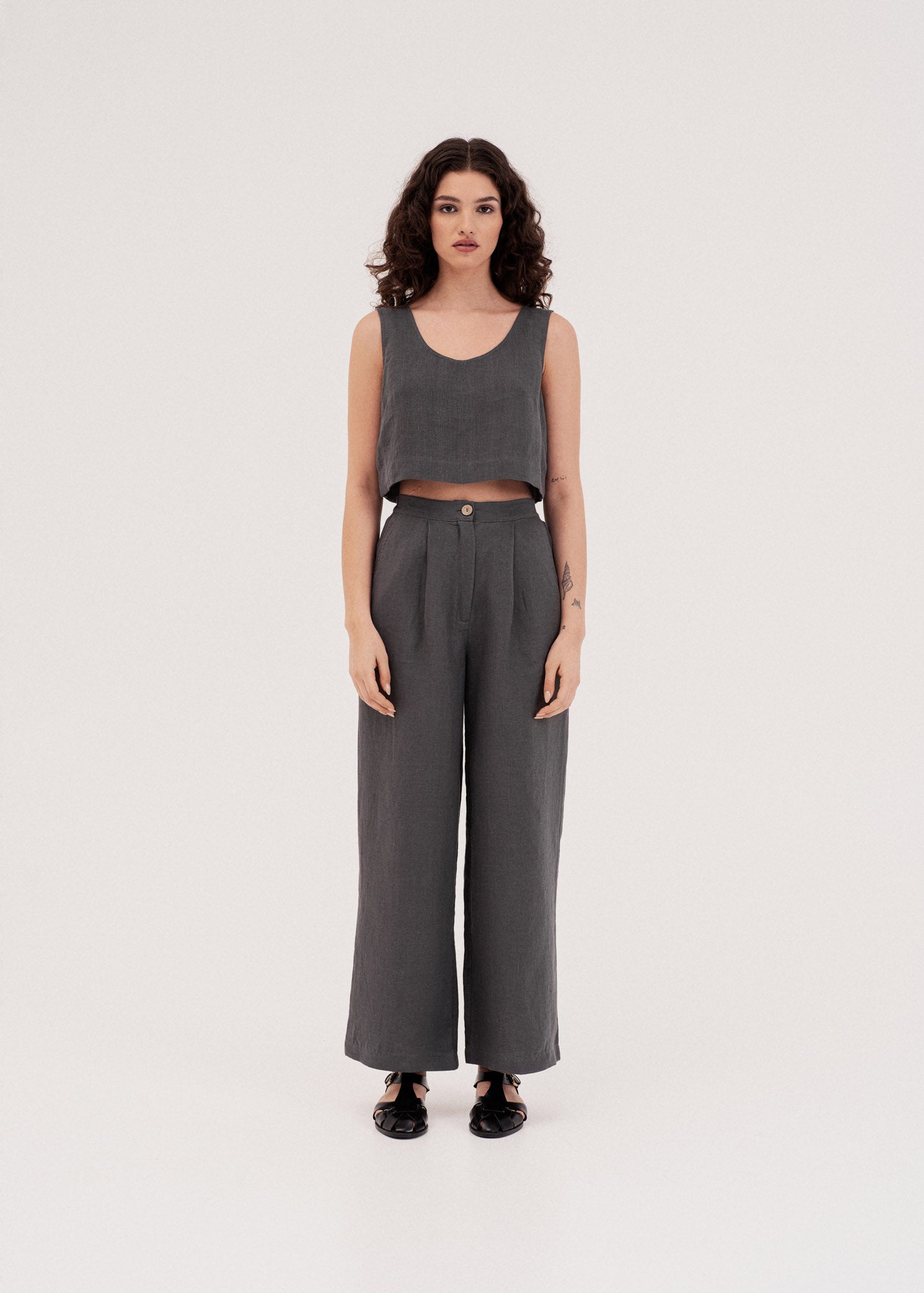 AmourLinen Linen dress Lydia classic linen pants Lydia classic linen pants