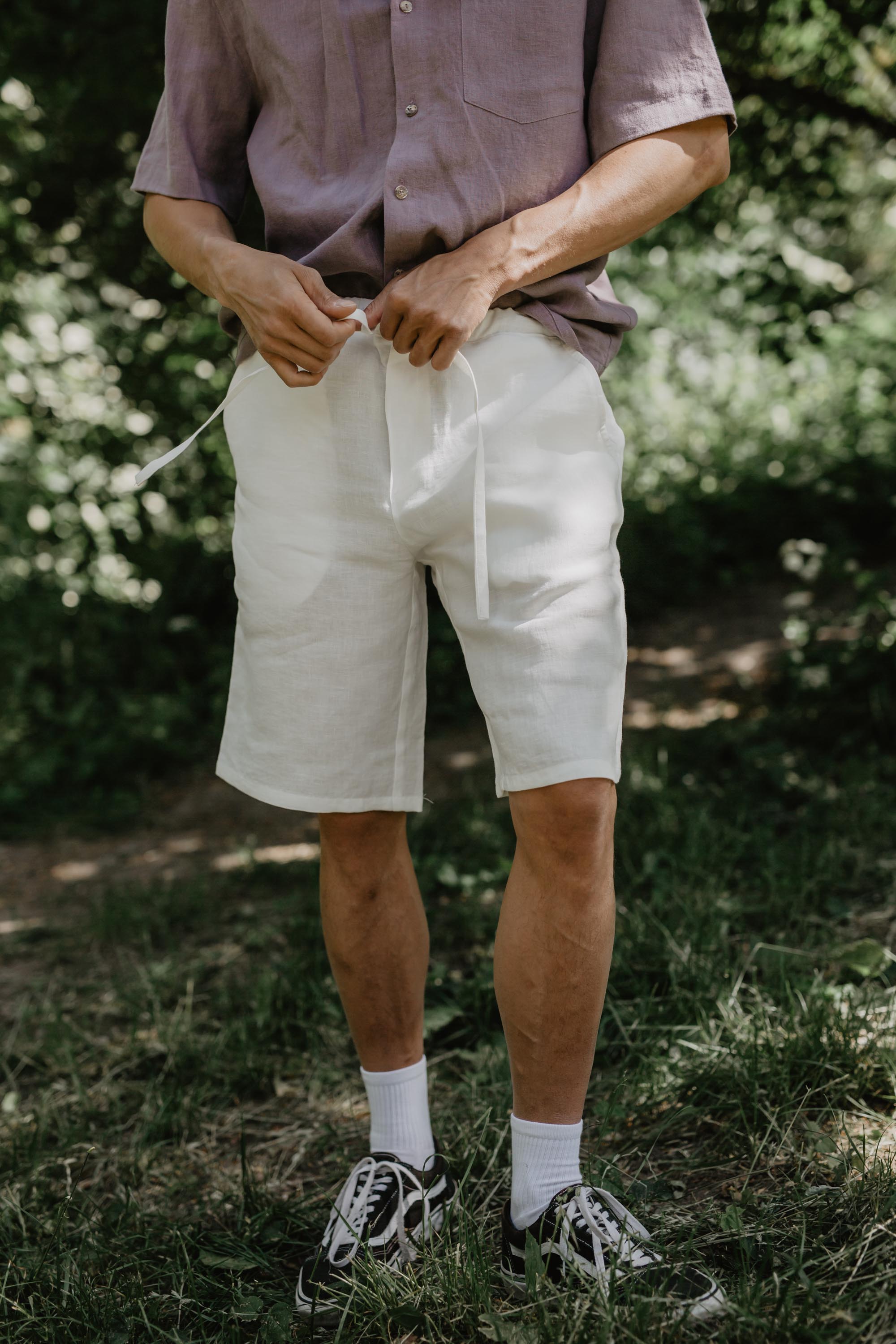 Classic linen shorts HERMES AmourLinen Linen Clothing