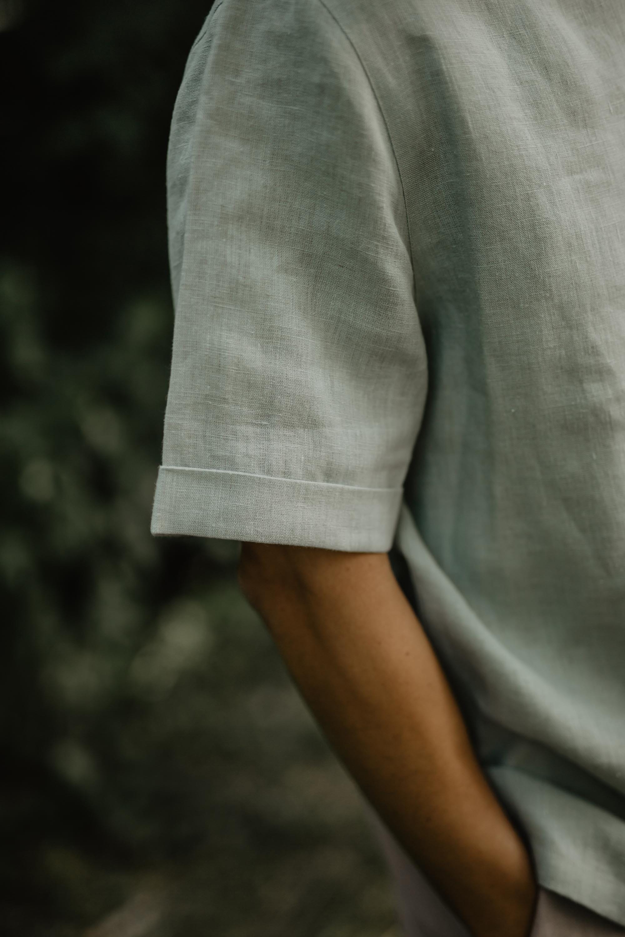 AmourLinen Linen top XL / Sage Green Linen top ATLAS XL Sage Green Linen top ATLAS XL Sage Green