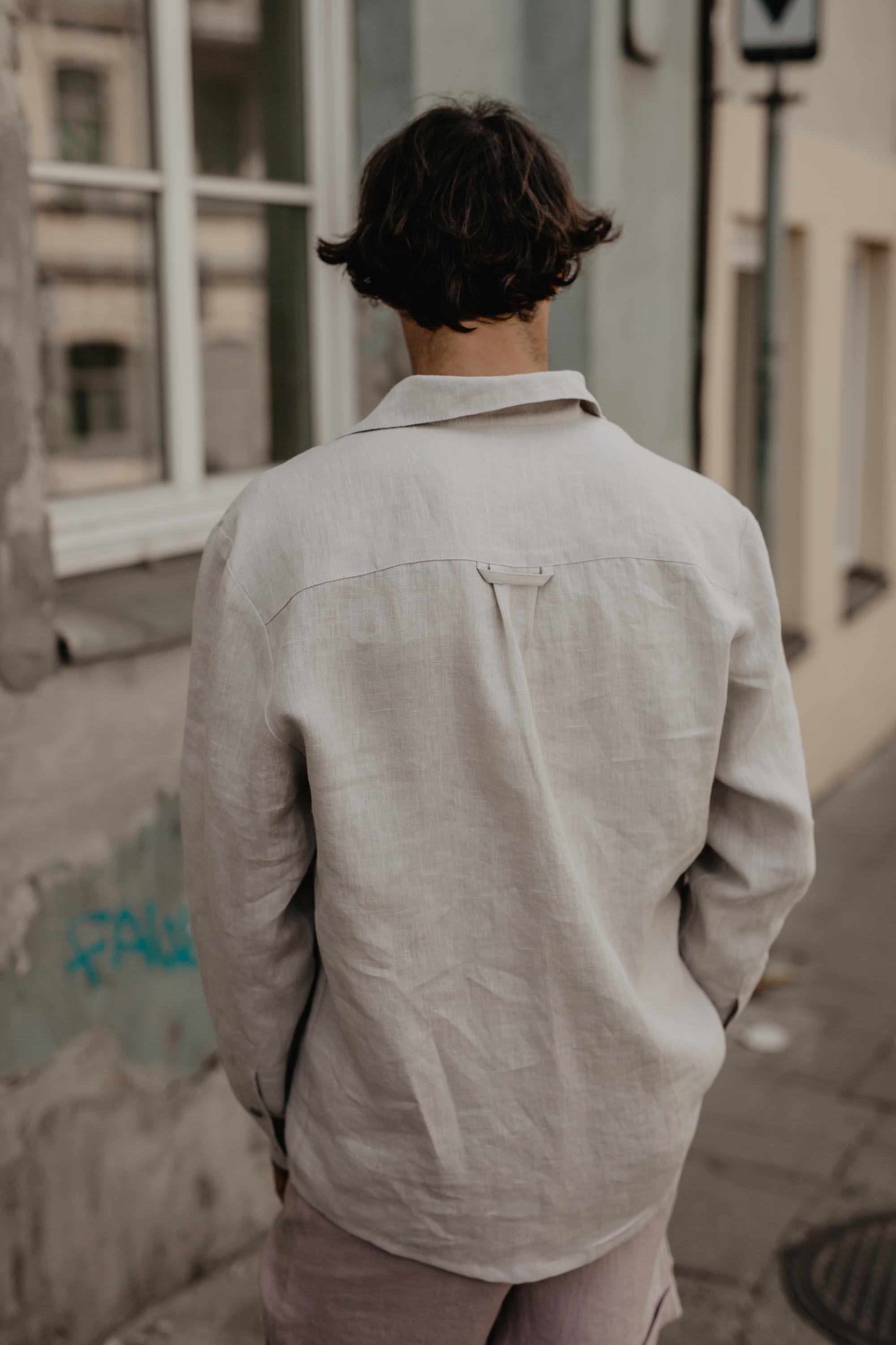 Classic linen shirt HECTOR in Cream