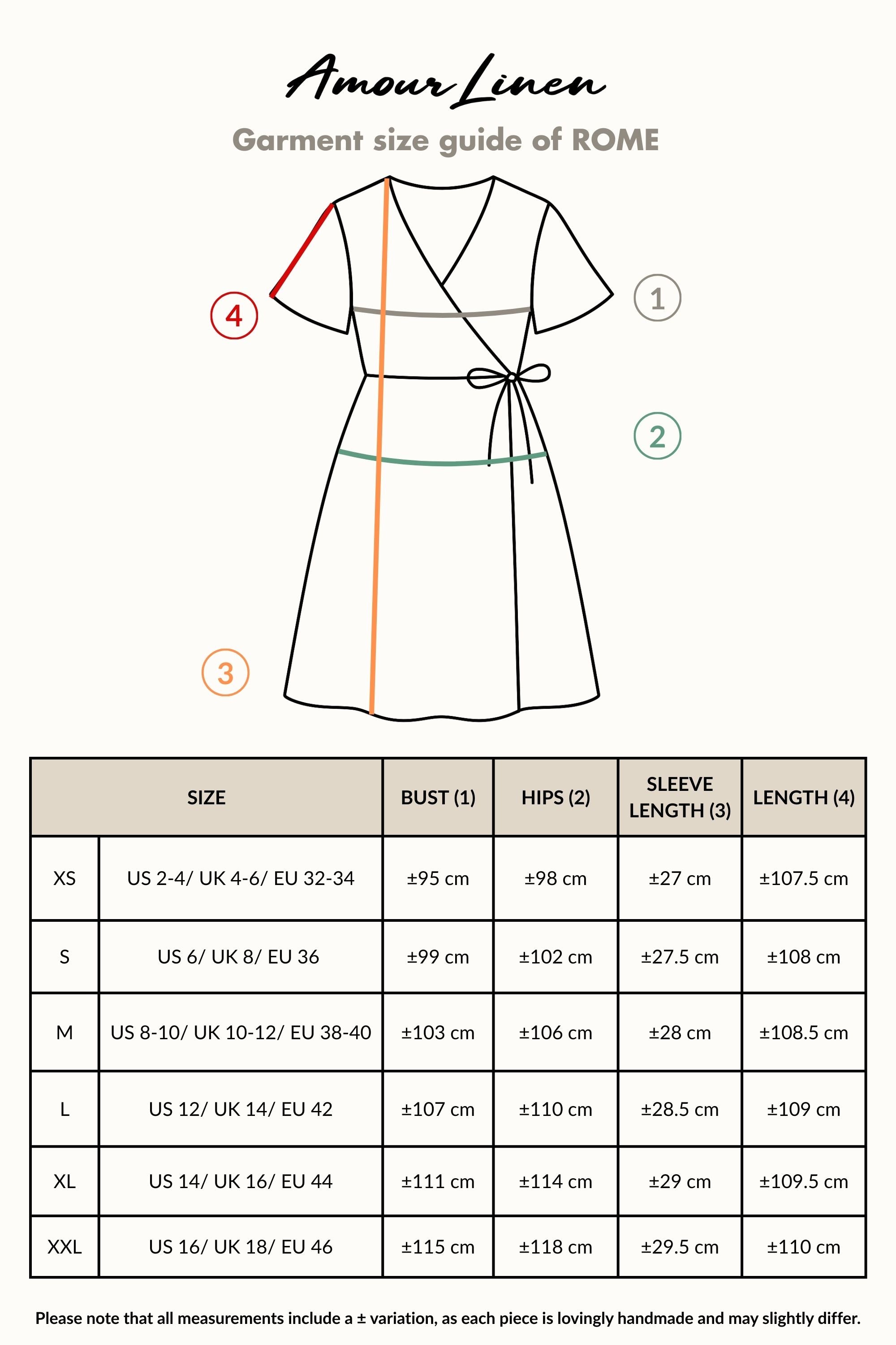 Size Chart (cm)
